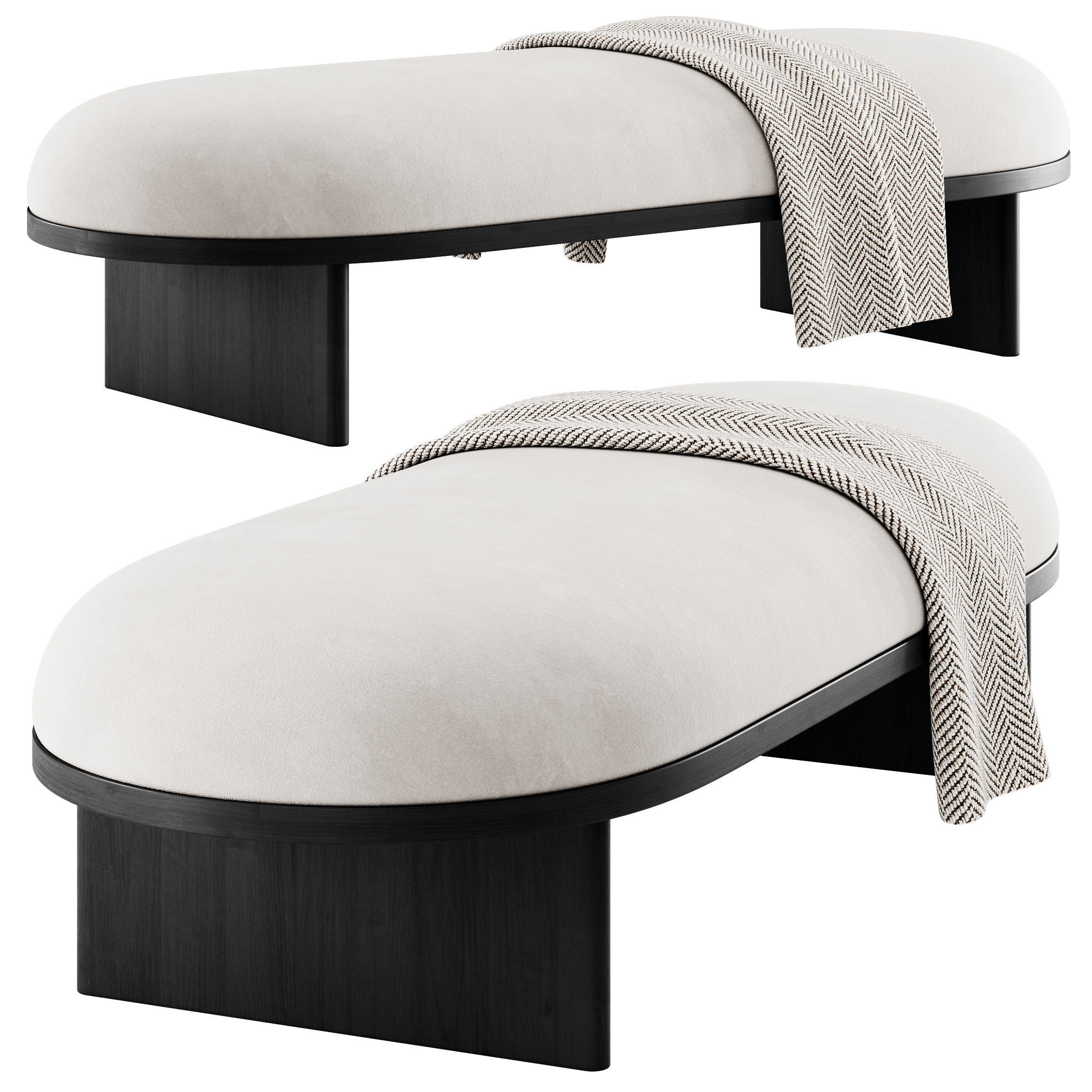 Anza Bench 160 3D model_1