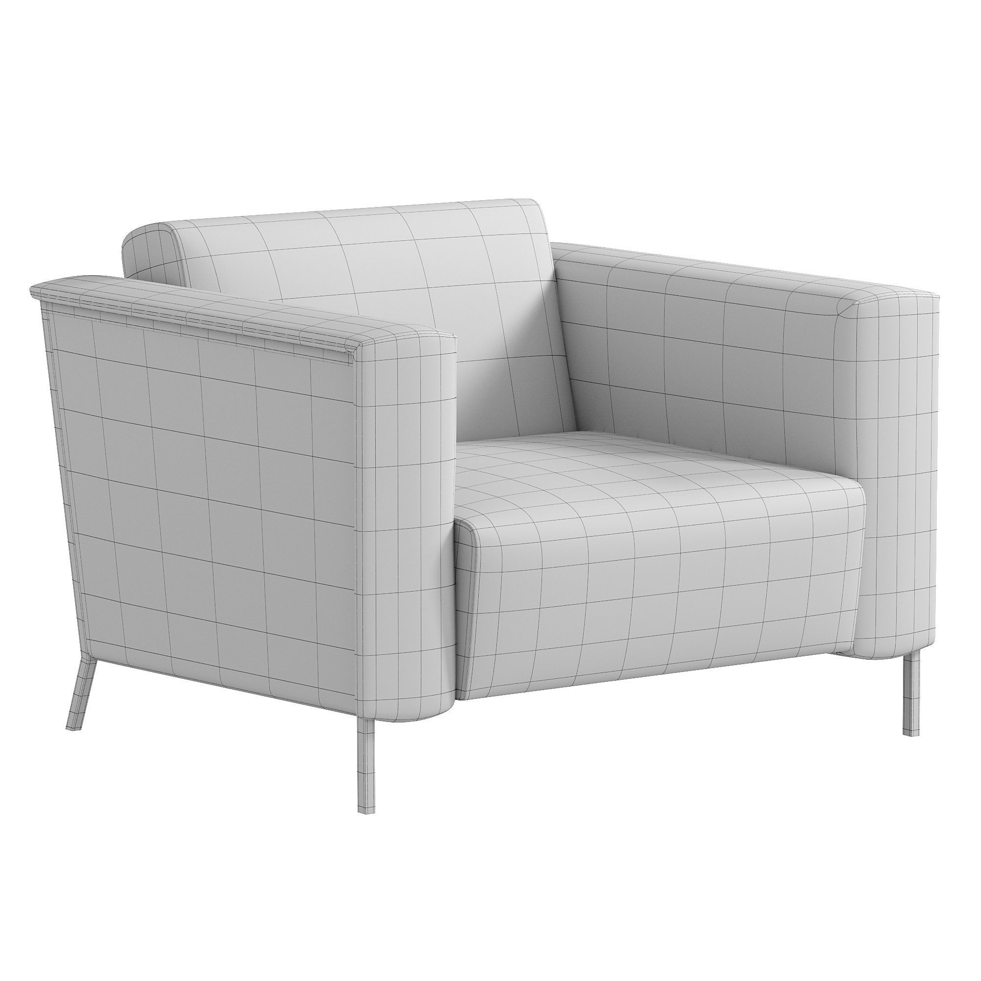 Steel Armchair by  Enrico Franzolini 3D model_3