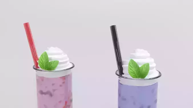 Two Glasses with Milkshake