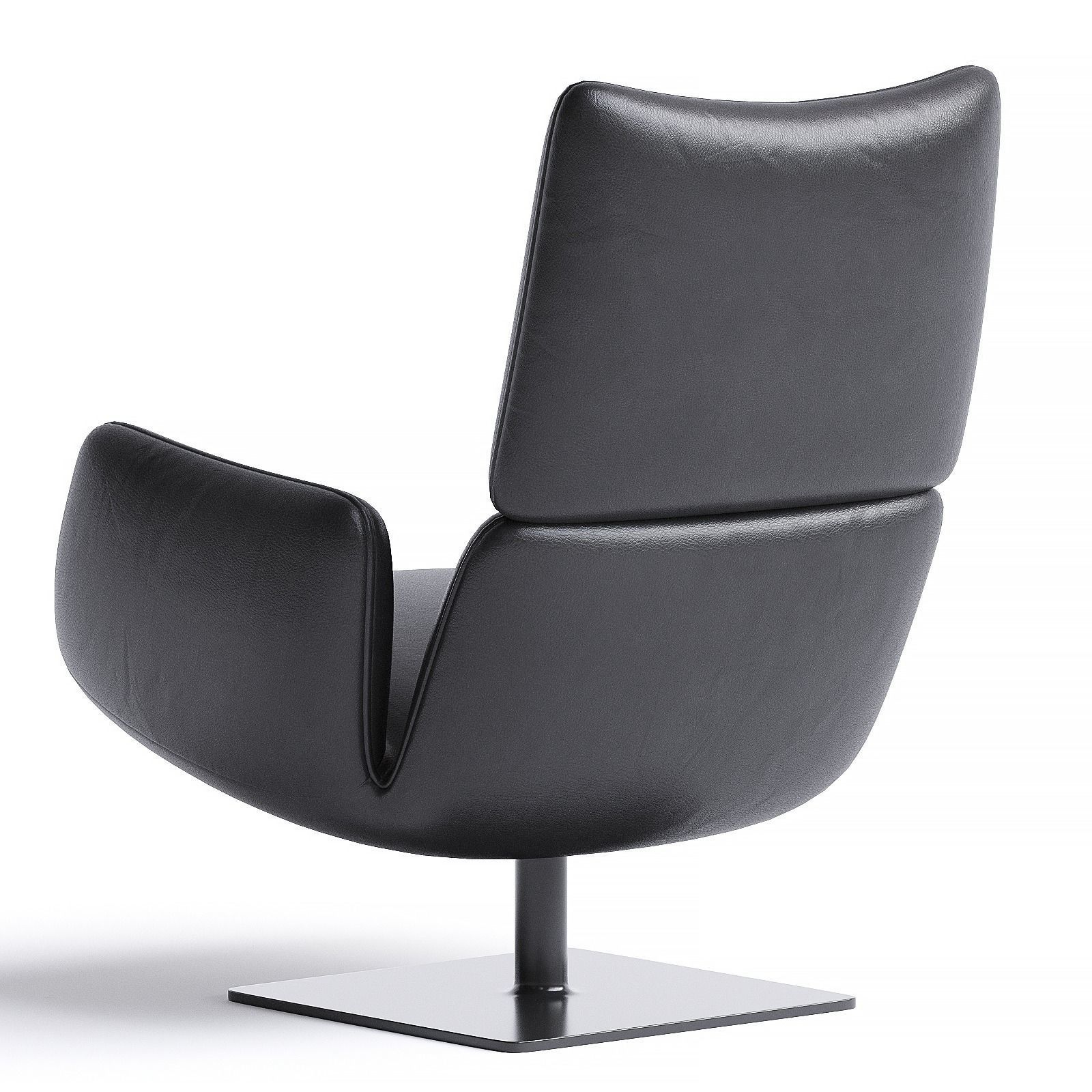Jalis Lounge Swivel Armchair with Tilt Mechanism 3D model_1