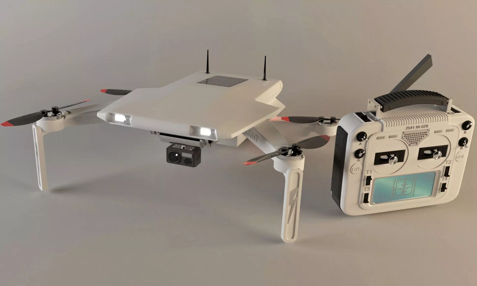 Quadcopter 3D model_0