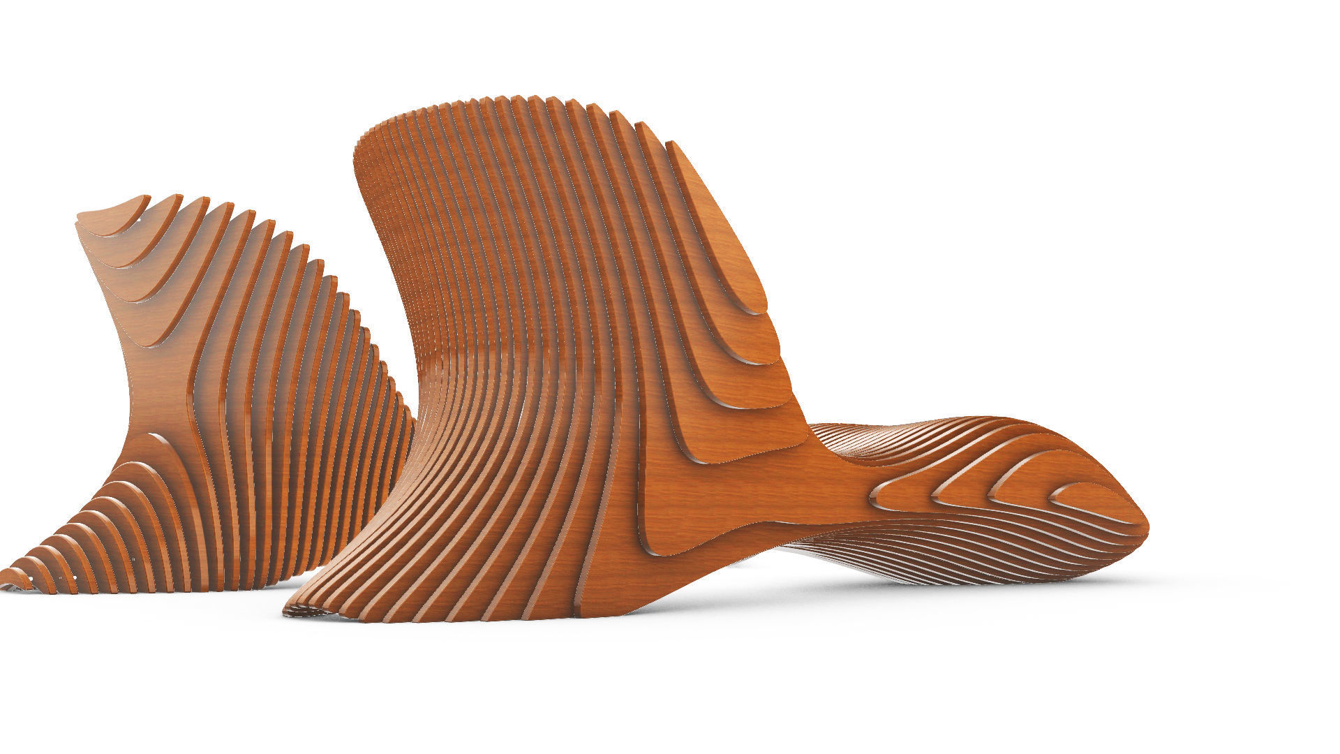 Parametric sun lounger 3D model_4