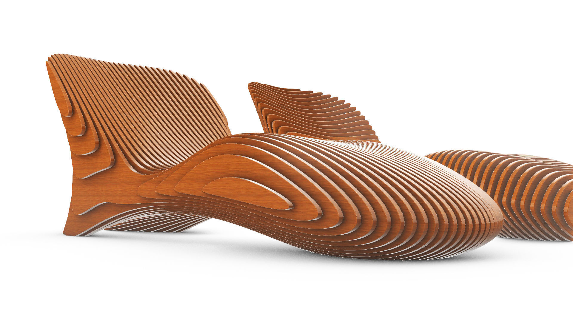 Parametric sun lounger 3D model_8