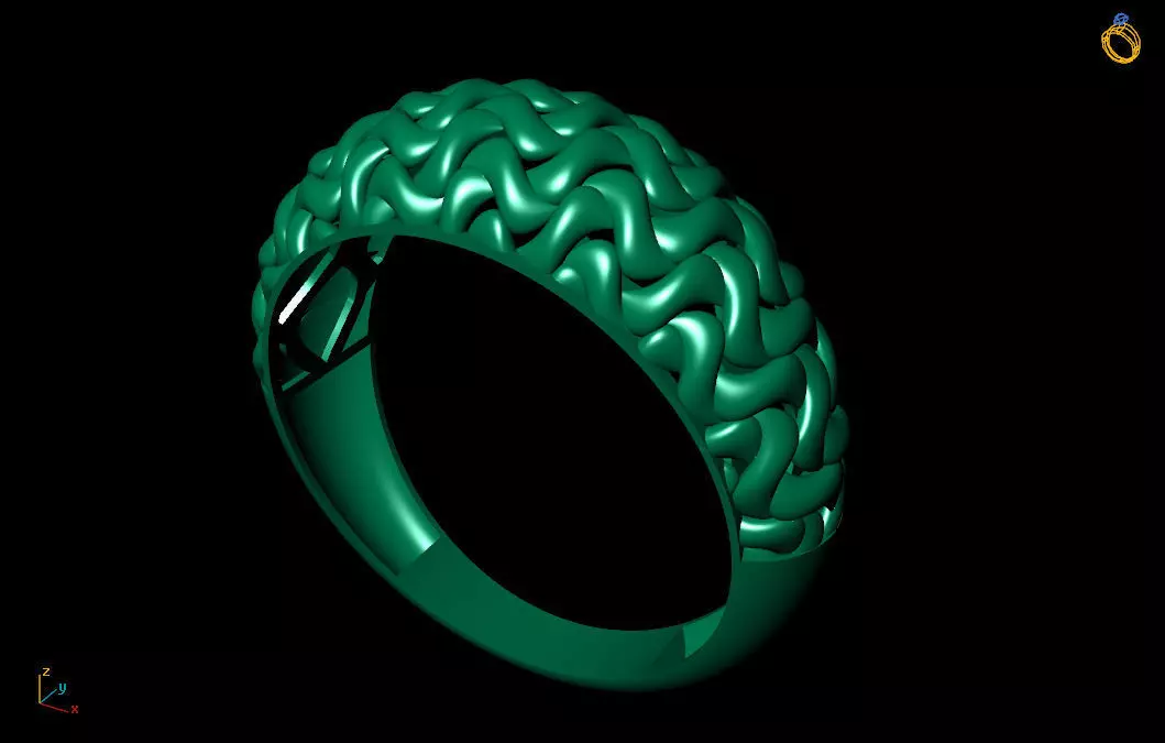 AFRA woman ring 3D print model
