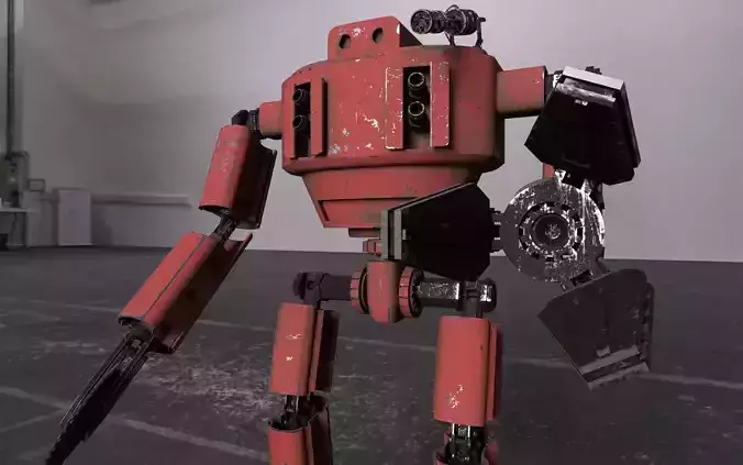 Old robot Free 3D model