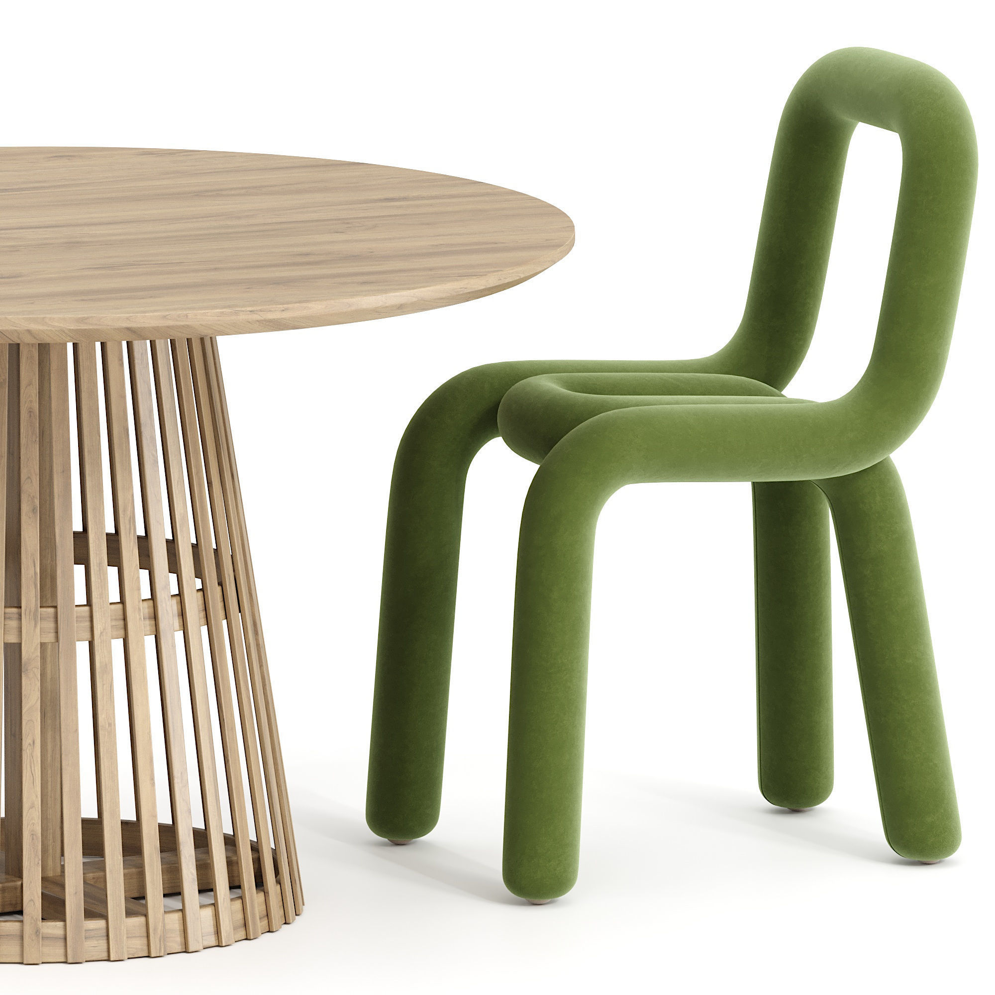 Bold chair and Jeanette Table 3D model_2