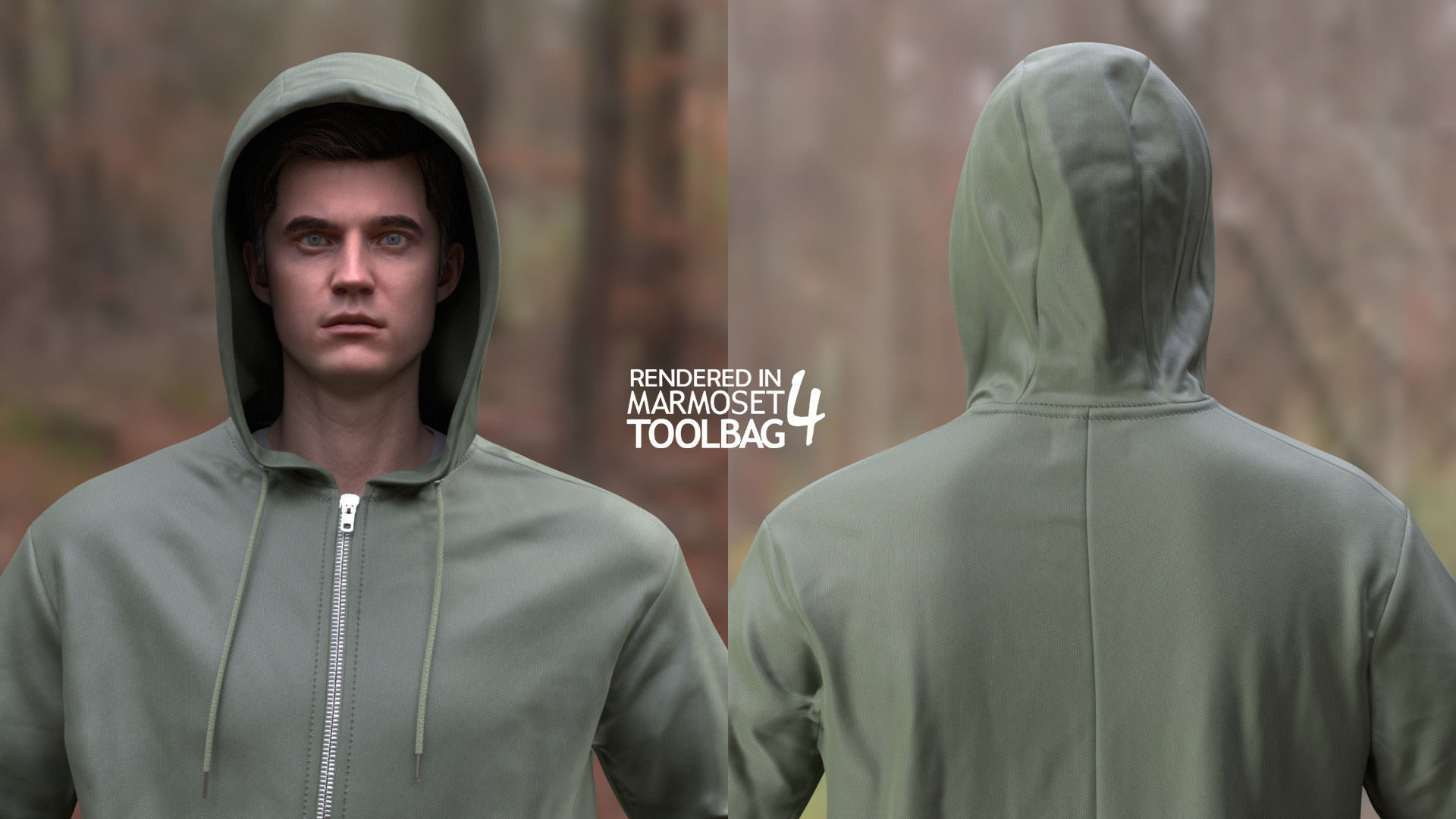 Man - Autumn Outfit 3 - Modular - Rigged Low-poly 3D model_9