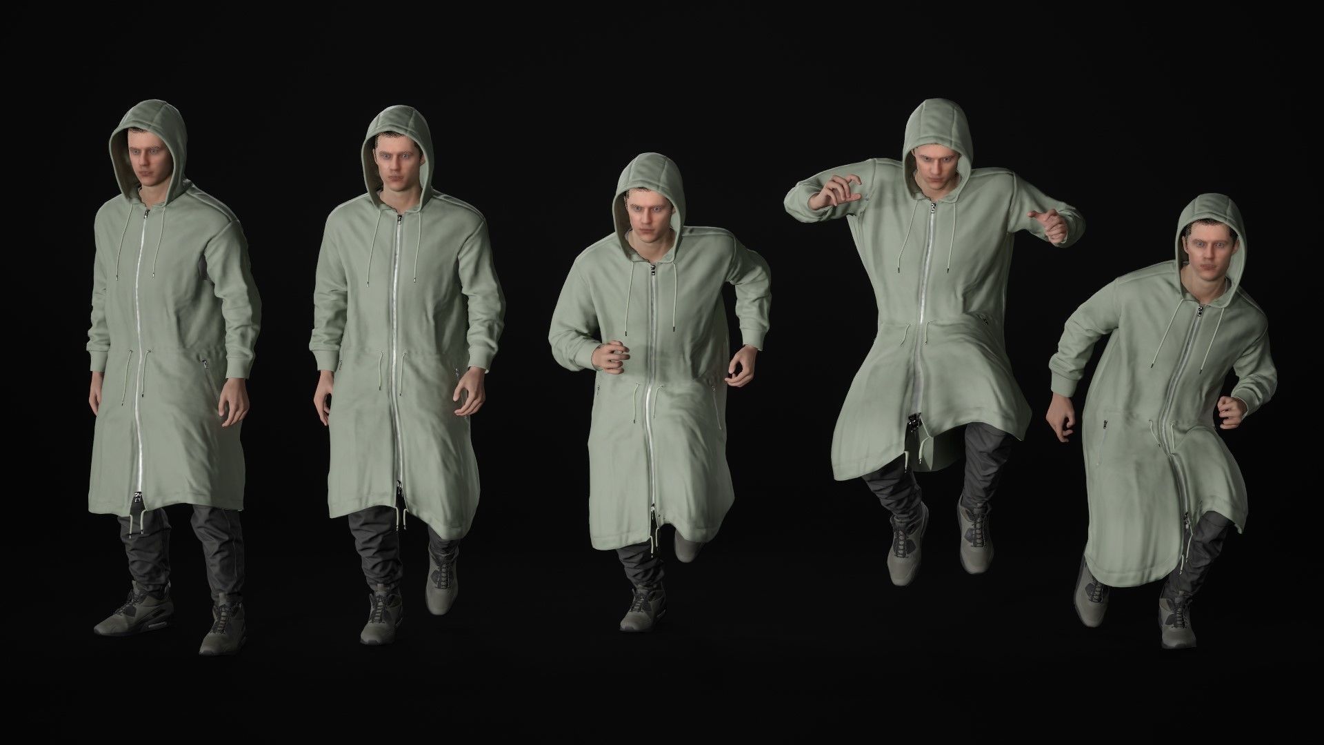 Man - Autumn Outfit 3 - Modular - Rigged Low-poly 3D model_19