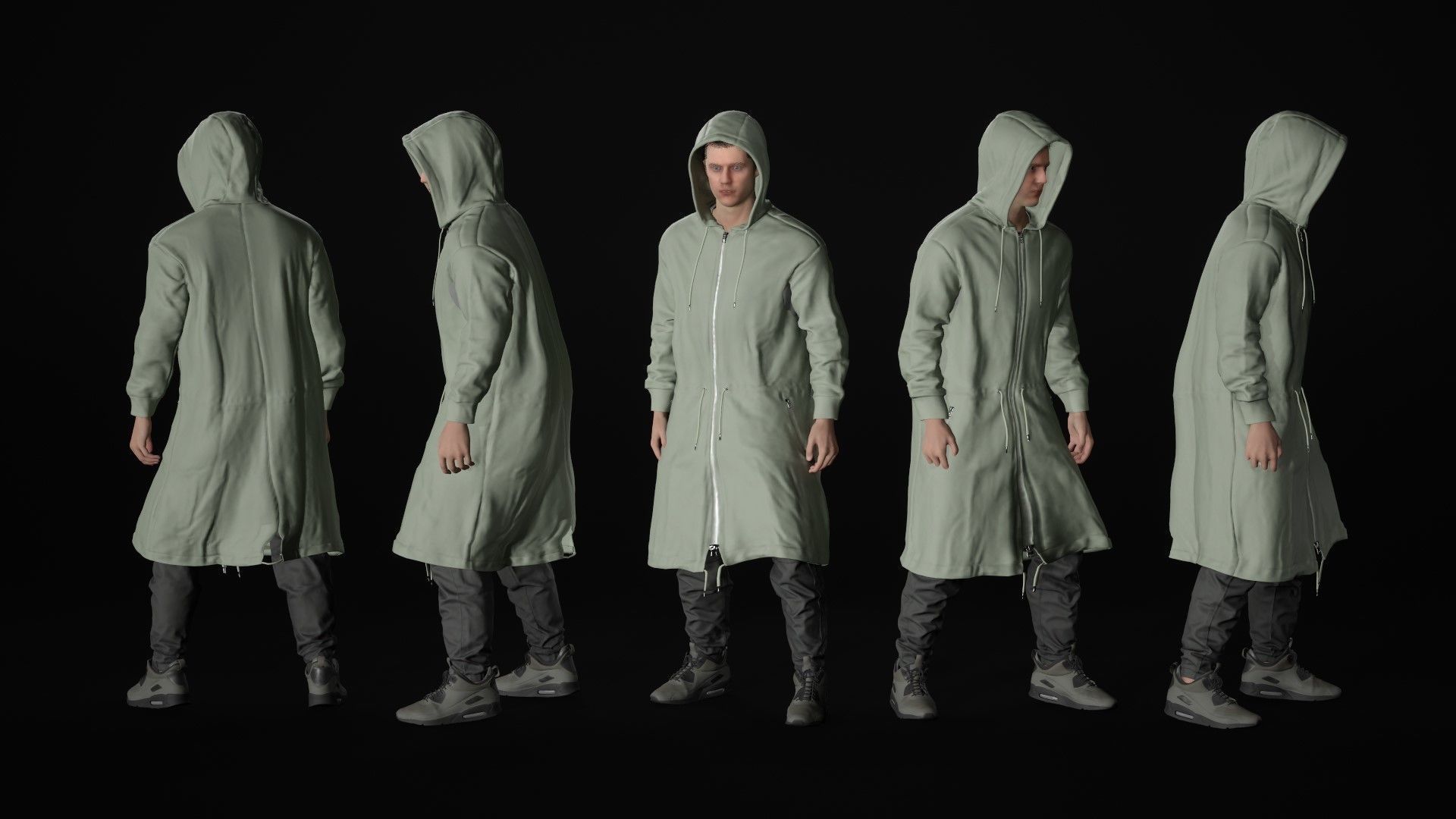 Man - Autumn Outfit 3 - Modular - Rigged Low-poly 3D model_21