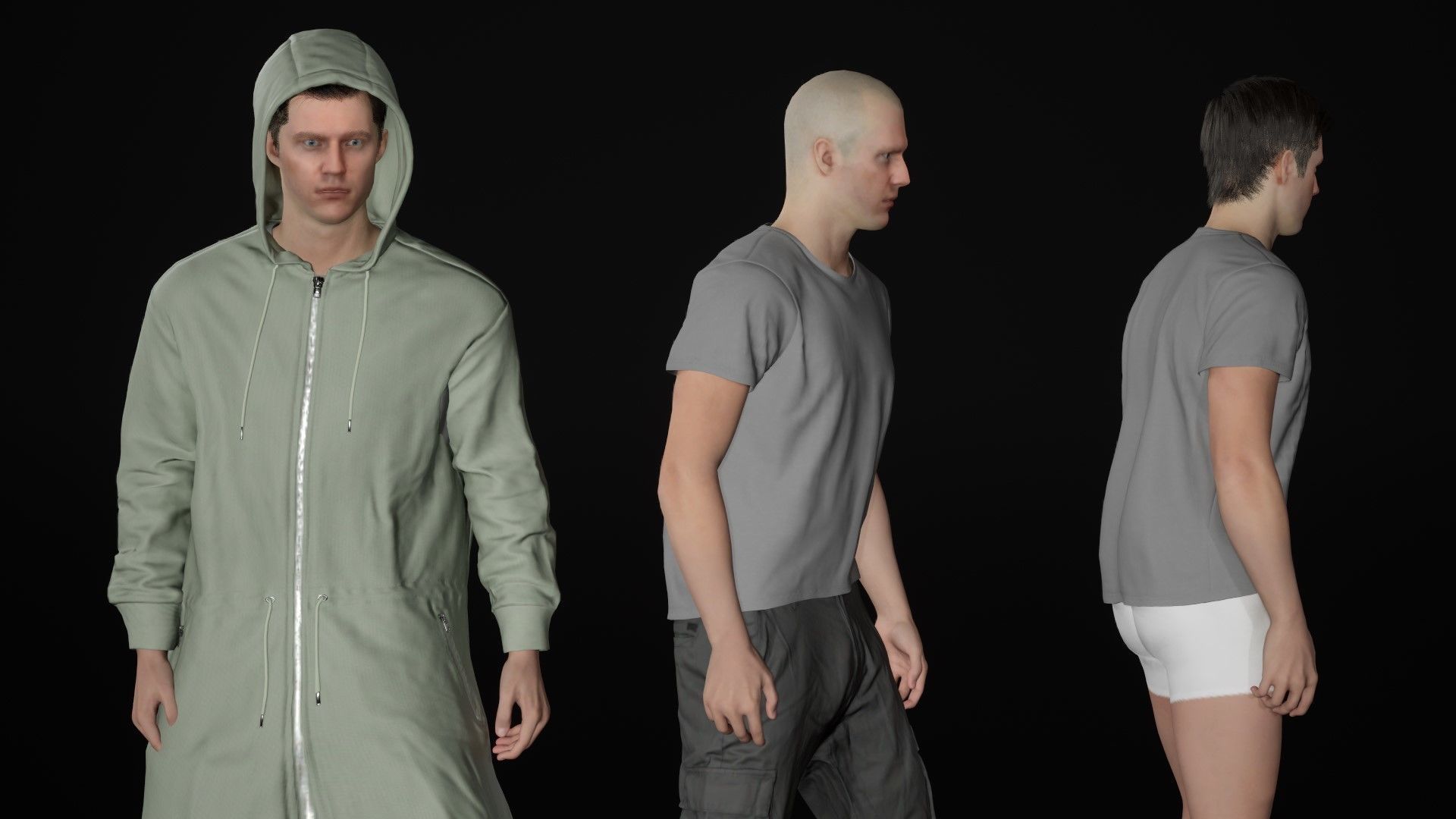 Man - Autumn Outfit 3 - Modular - Rigged Low-poly 3D model_23