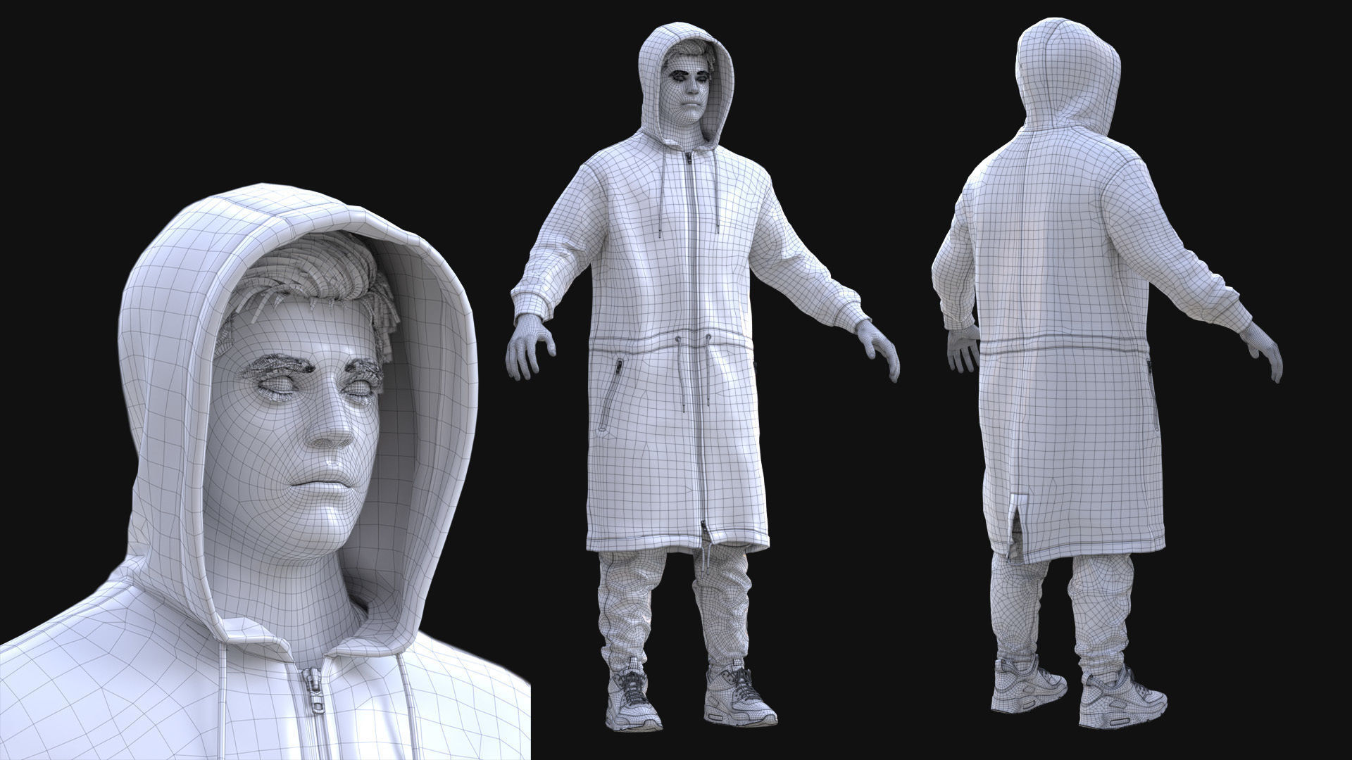 Man - Autumn Outfit 3 - Modular - Rigged Low-poly 3D model_18