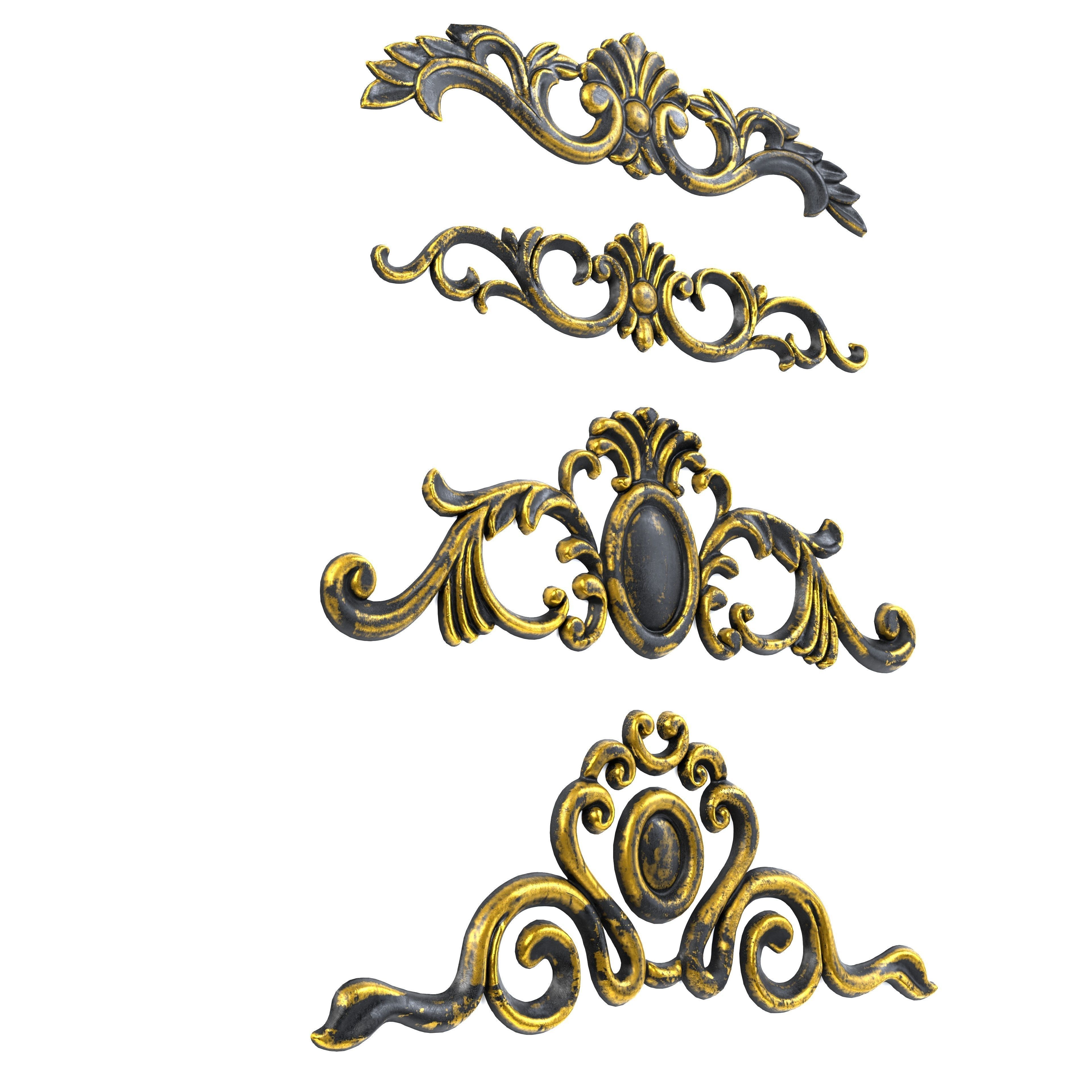 4 Low-Poly Ornament Vol 08-1 Low-poly 3D model_6