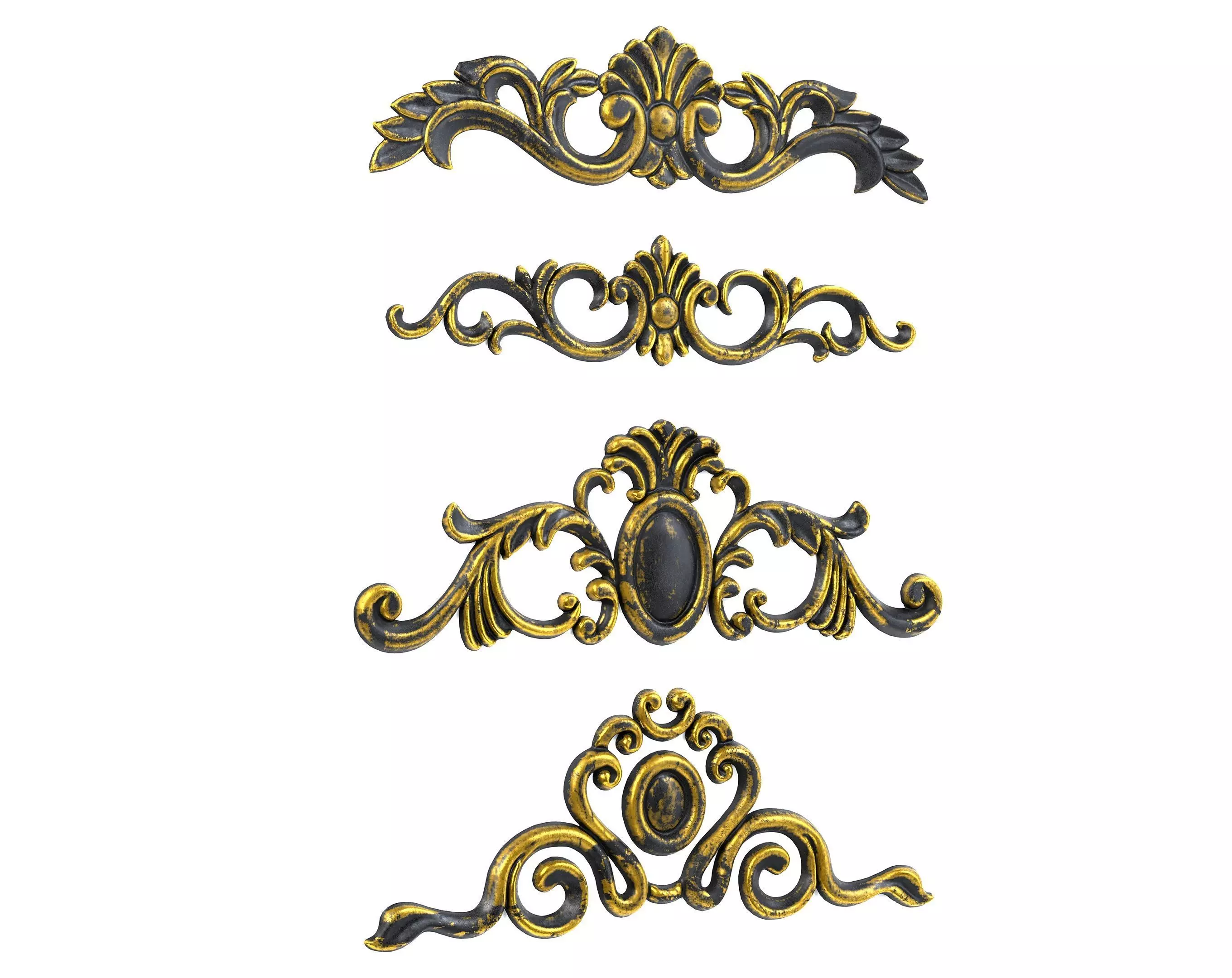 4 Low-Poly Ornament Vol 08-1 Low-poly 3D model_0