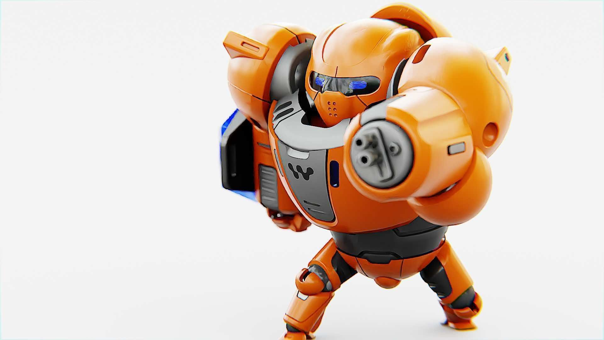 BATTLE DROID ECHO-MAX RIGGED 3D model_3