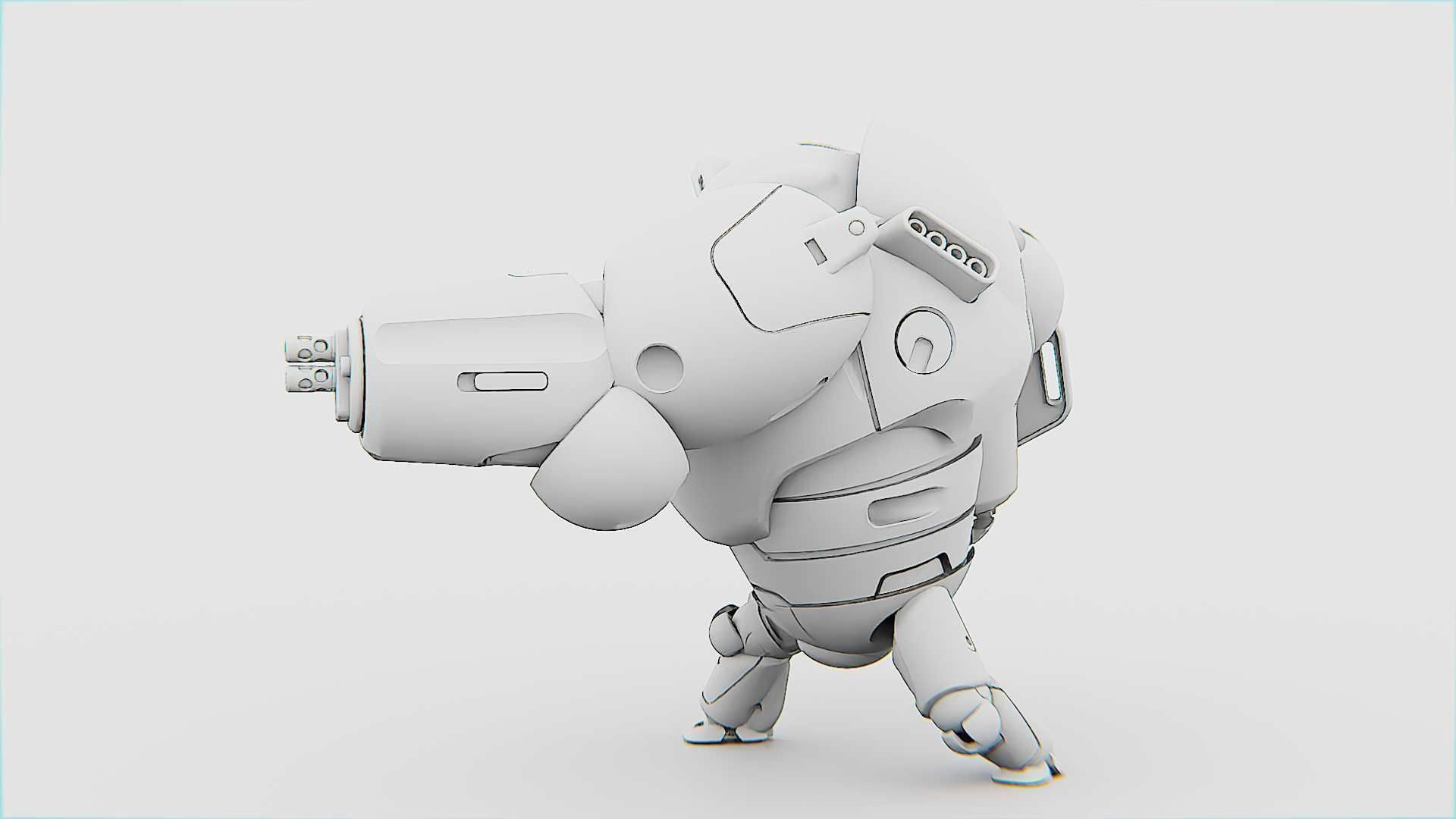 BATTLE DROID ECHO-MAX RIGGED 3D model_31