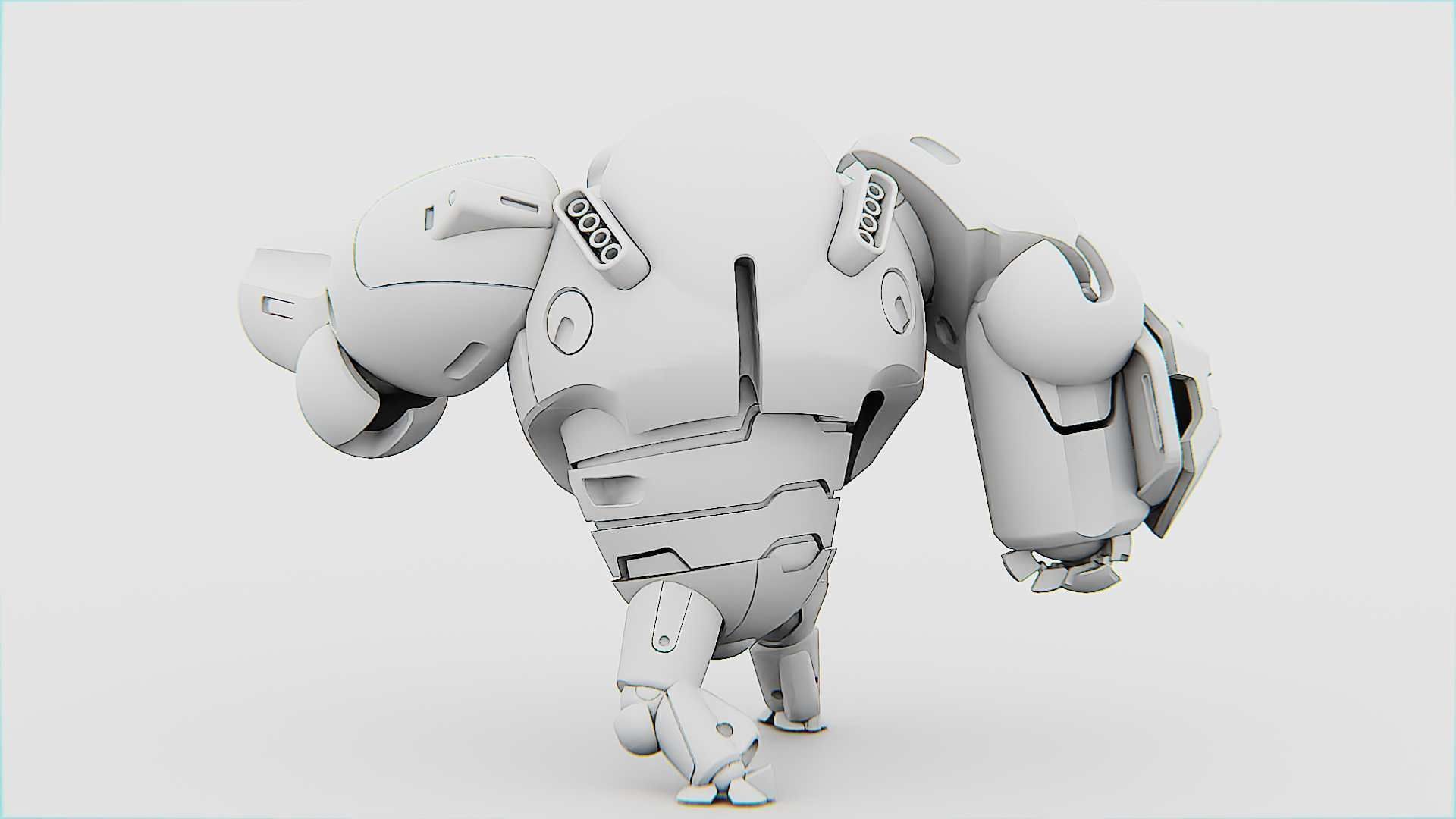 BATTLE DROID ECHO-MAX RIGGED 3D model_32