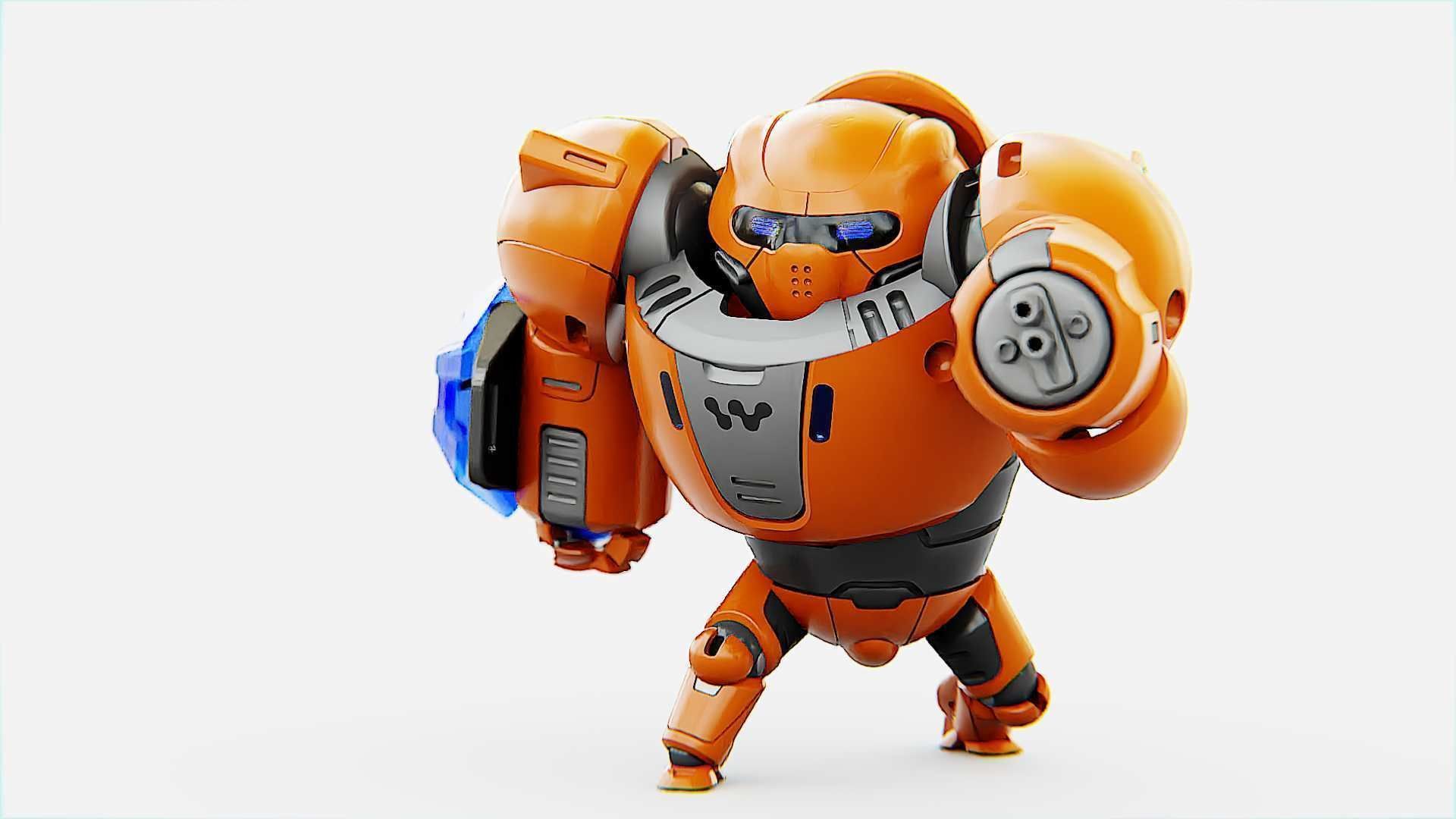 BATTLE DROID ECHO-MAX RIGGED 3D model_1