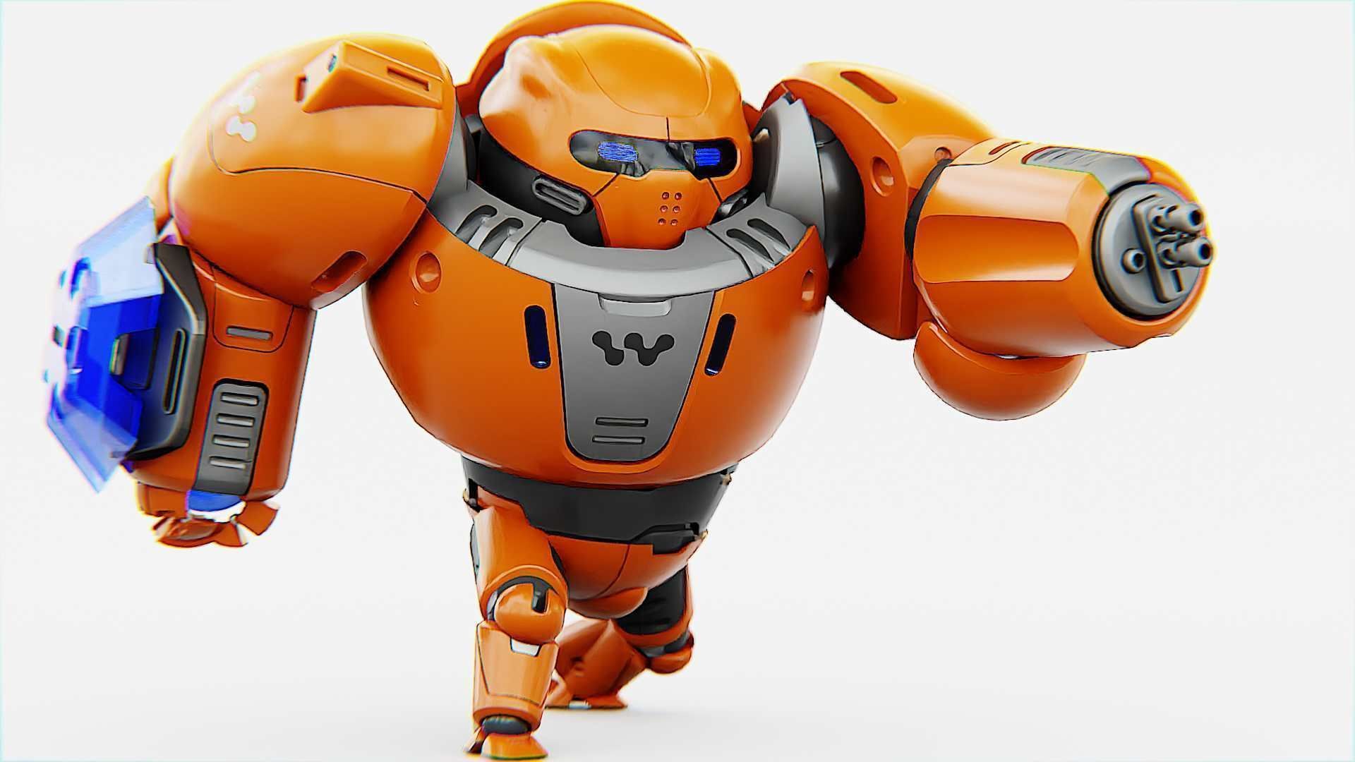 BATTLE DROID ECHO-MAX RIGGED 3D model_18