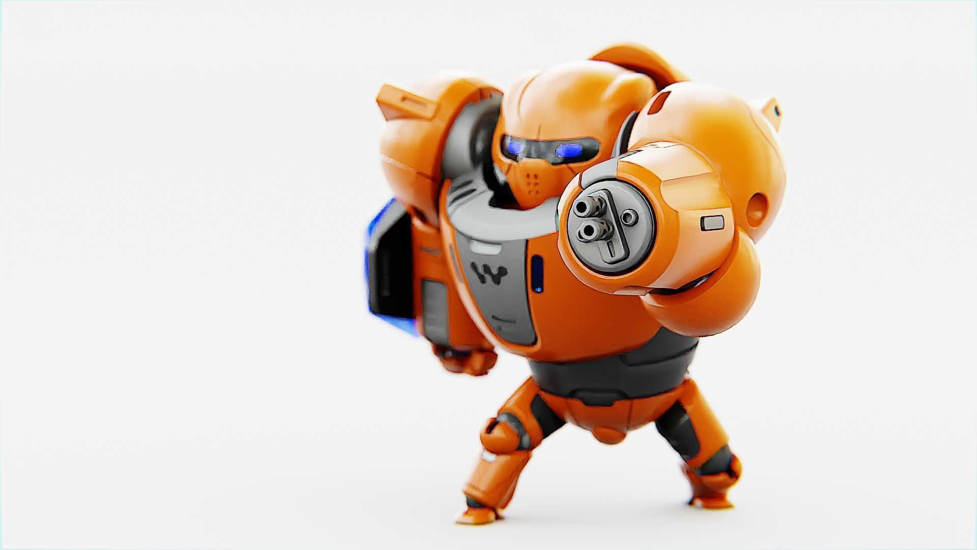 BATTLE DROID ECHO-MAX RIGGED 3D model_2