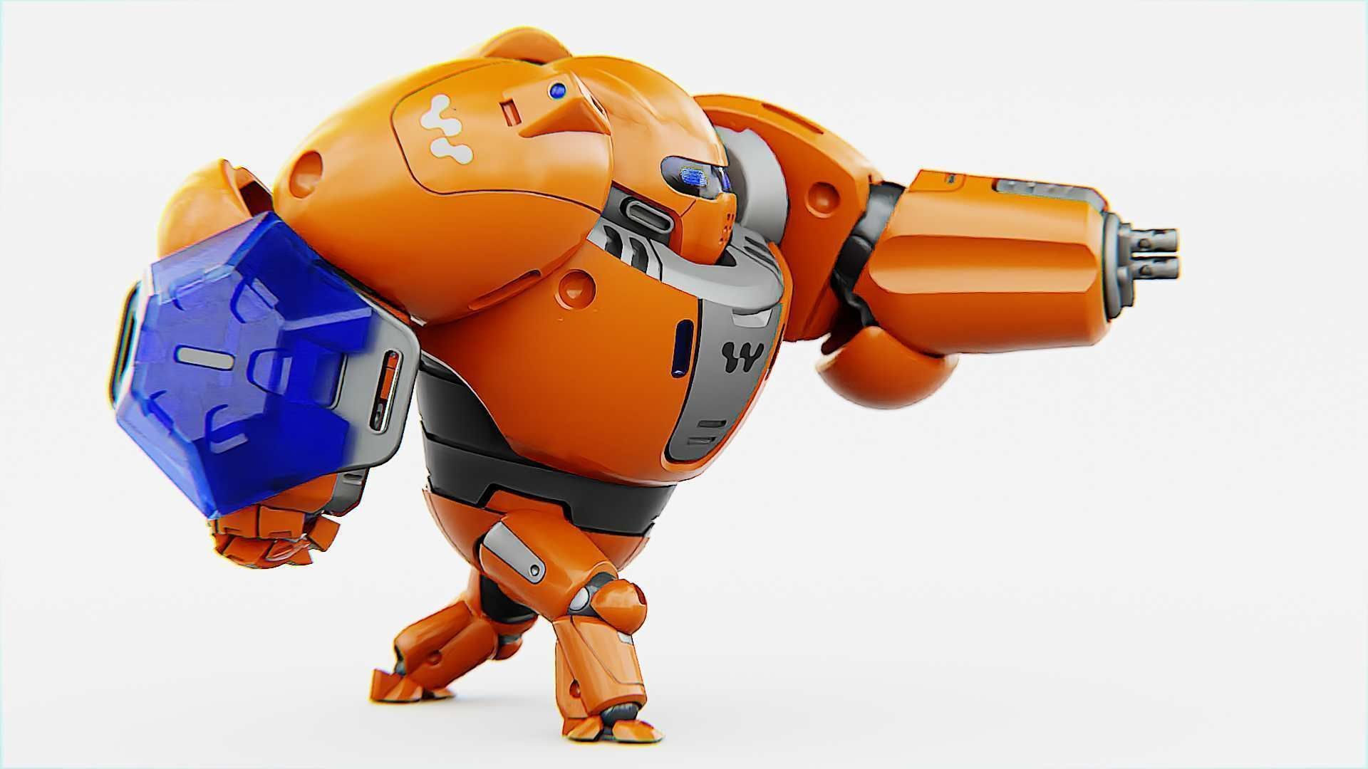 BATTLE DROID ECHO-MAX RIGGED 3D model_16