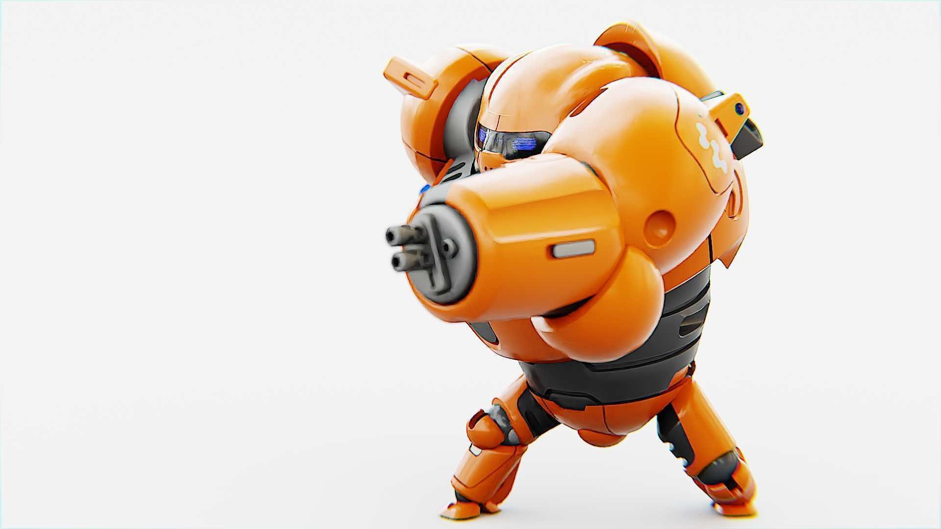 BATTLE DROID ECHO-MAX RIGGED 3D model_4