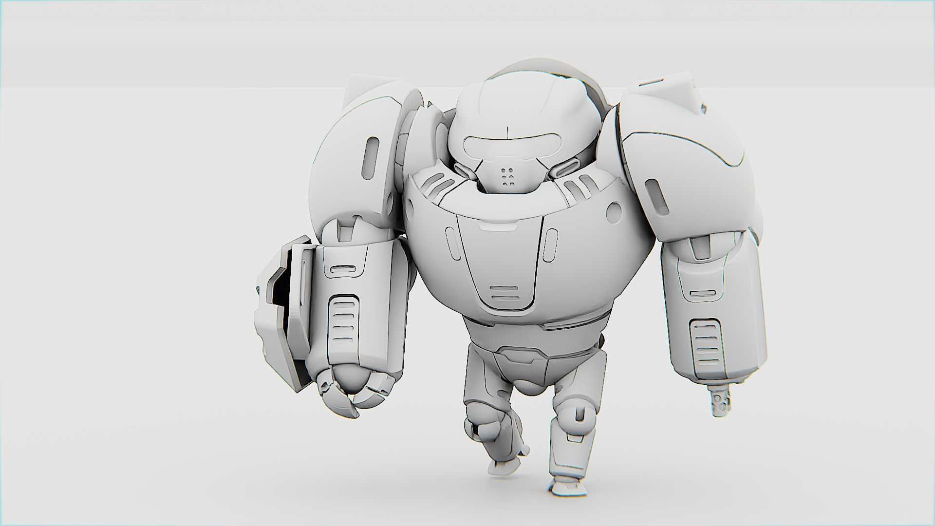 BATTLE DROID ECHO-MAX RIGGED 3D model_34