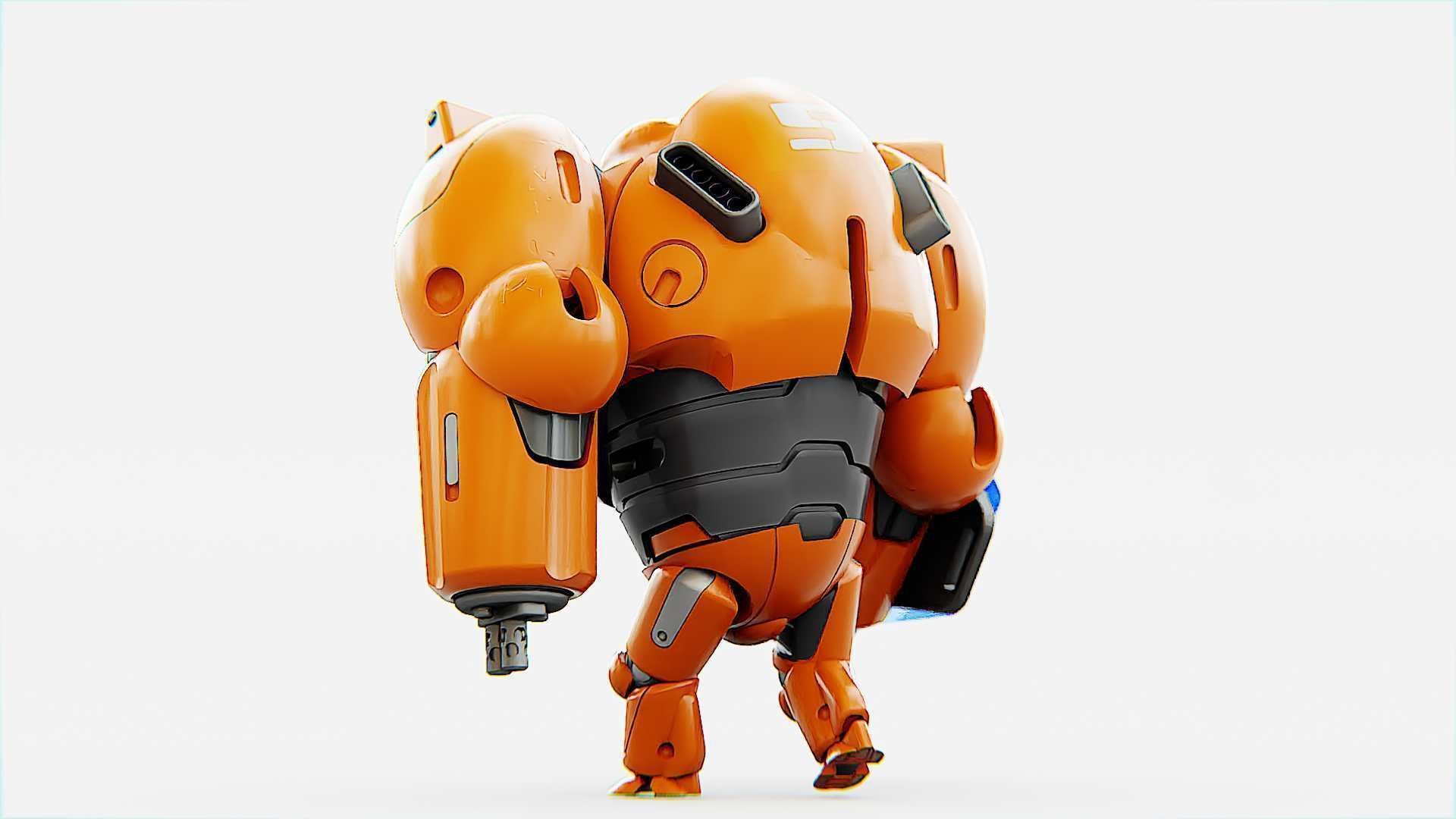 BATTLE DROID ECHO-MAX RIGGED 3D model_24