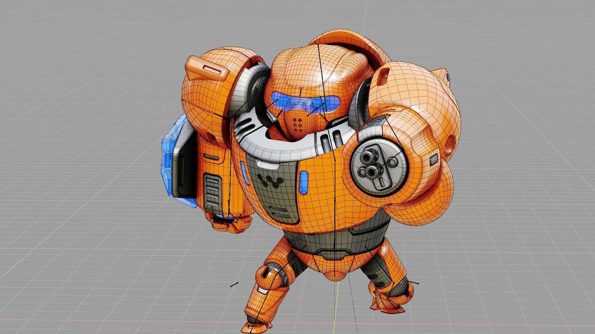 BATTLE DROID ECHO-MAX RIGGED 3D model_35