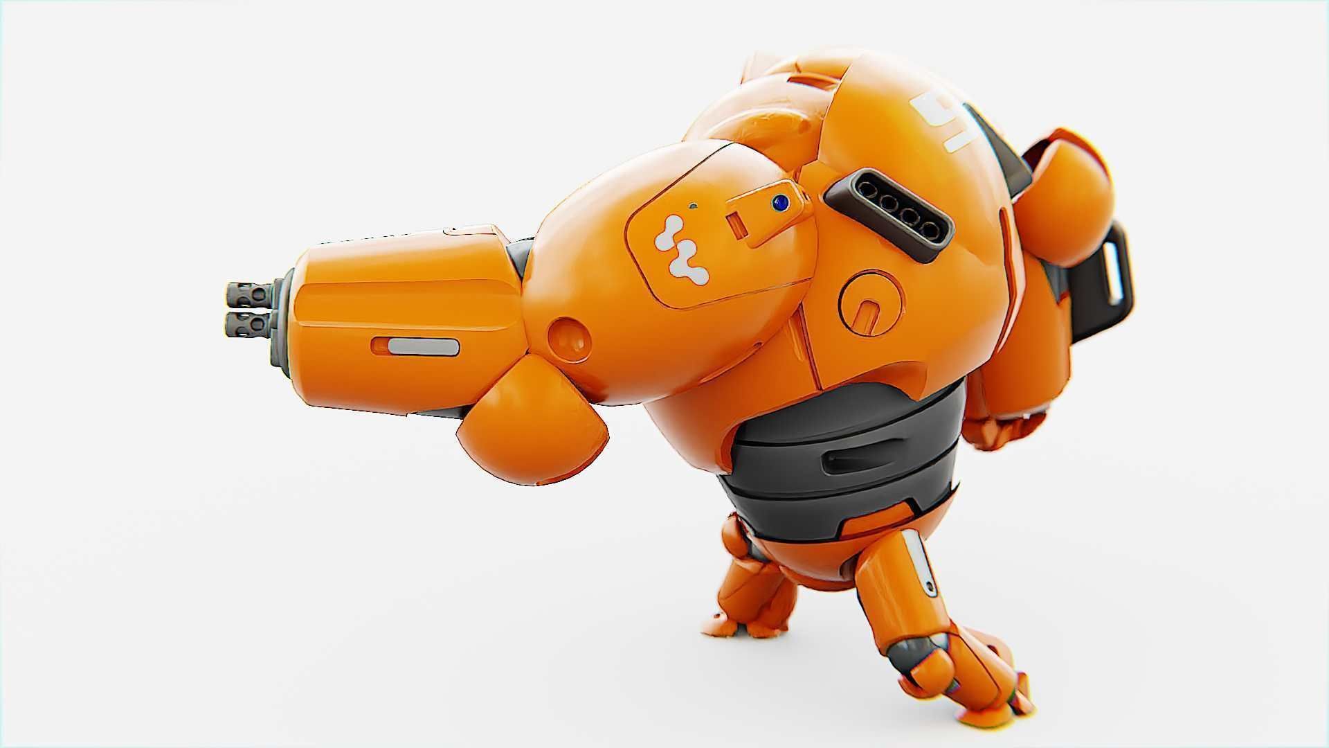 BATTLE DROID ECHO-MAX RIGGED 3D model_6