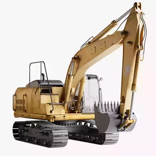 High Quality 3D Model - Track Excavator Photorealistic 3D model