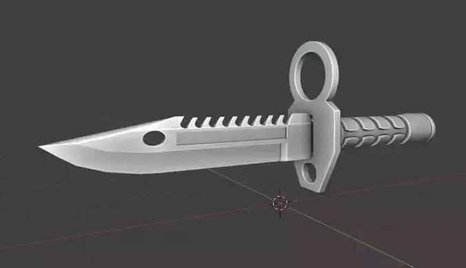 Combat Knife Bayonet  Game-Ready 3D Model  PBR  Low-Poly