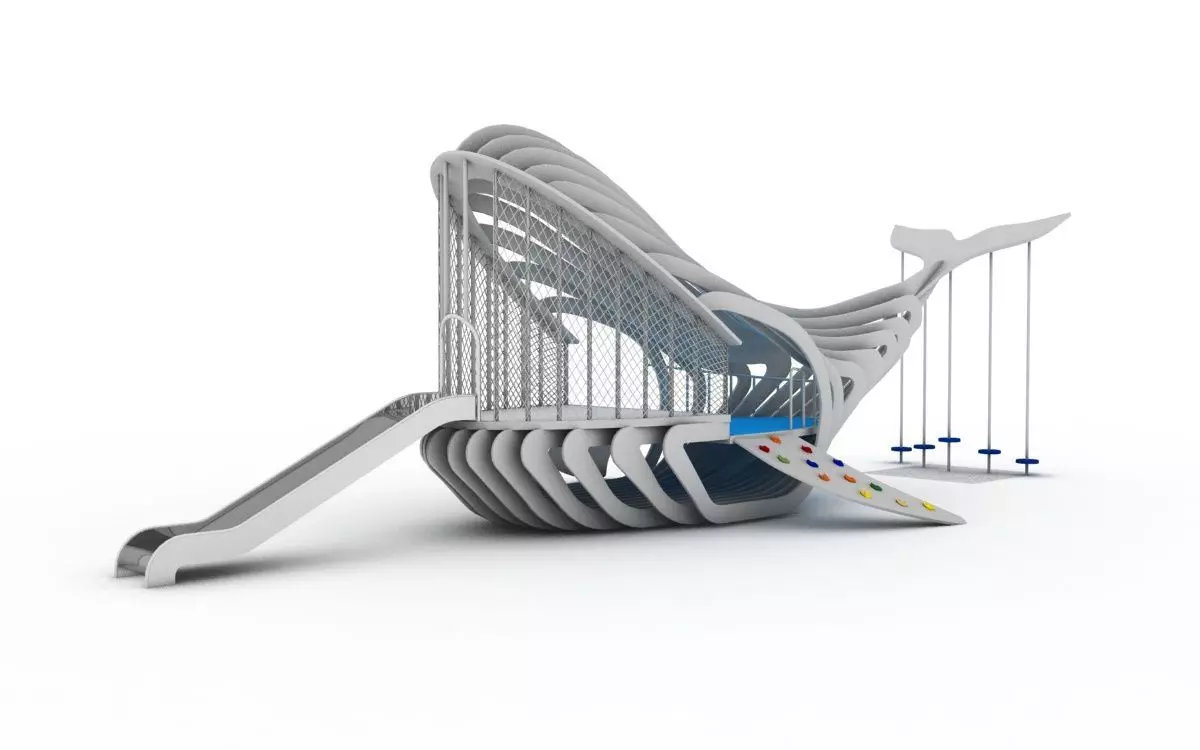 Whale Playground 3D model_0