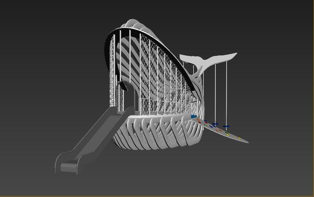 Whale Playground 3D model_3