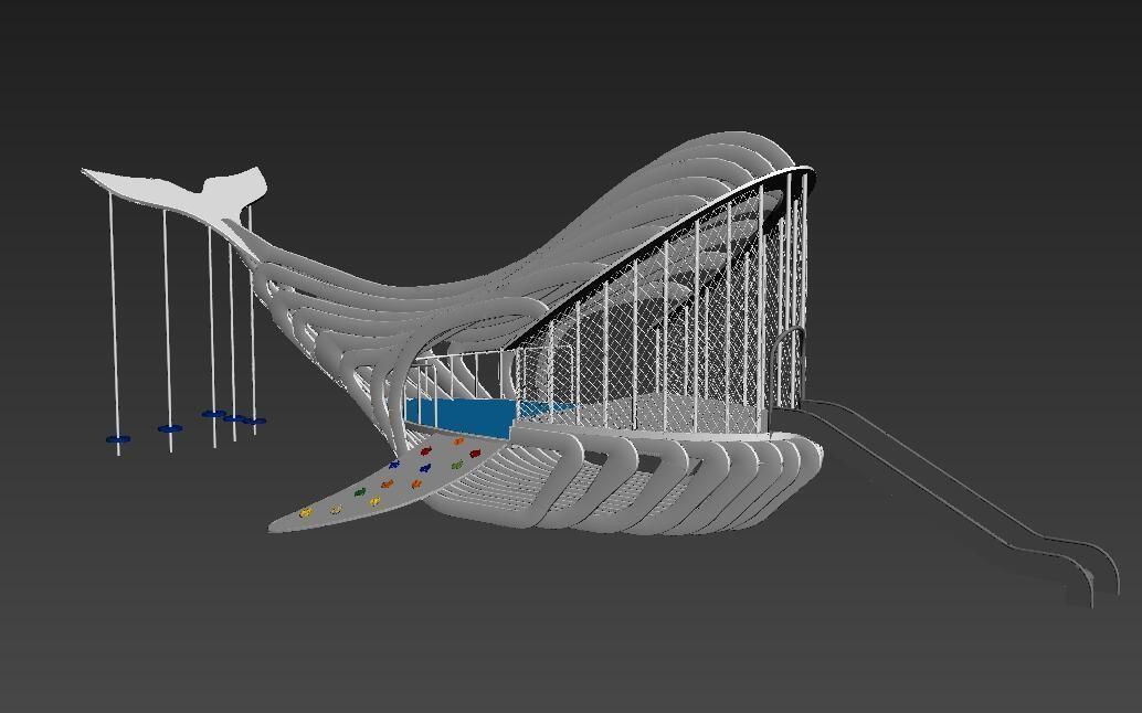 Whale Playground 3D model_2