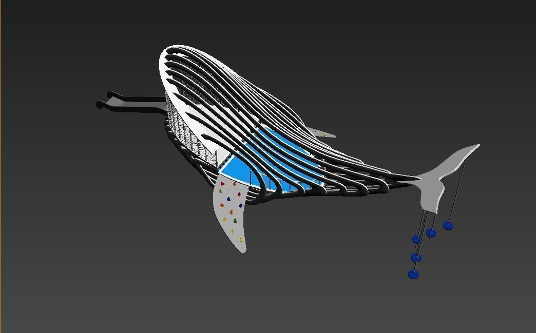 Whale Playground 3D model_4