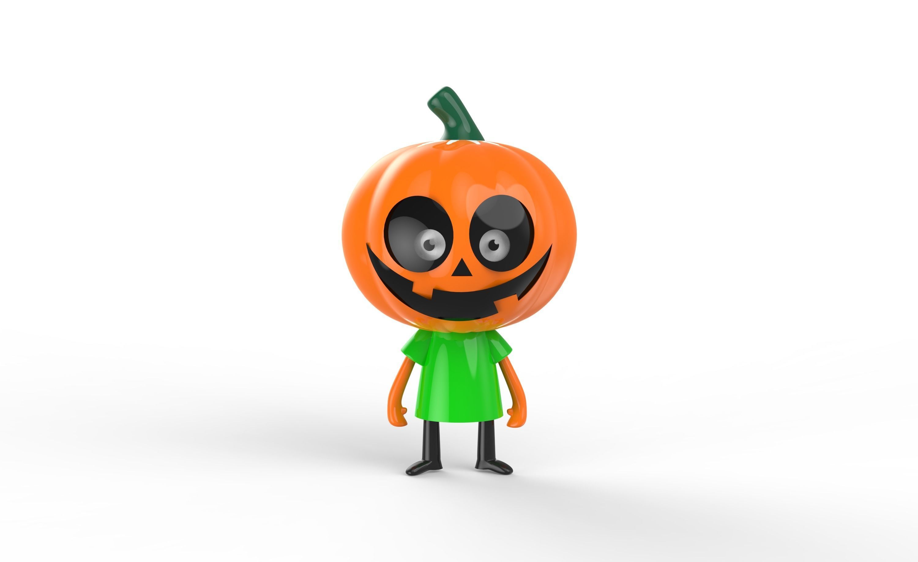 Halloween Pumpkin Man 3D print model_7