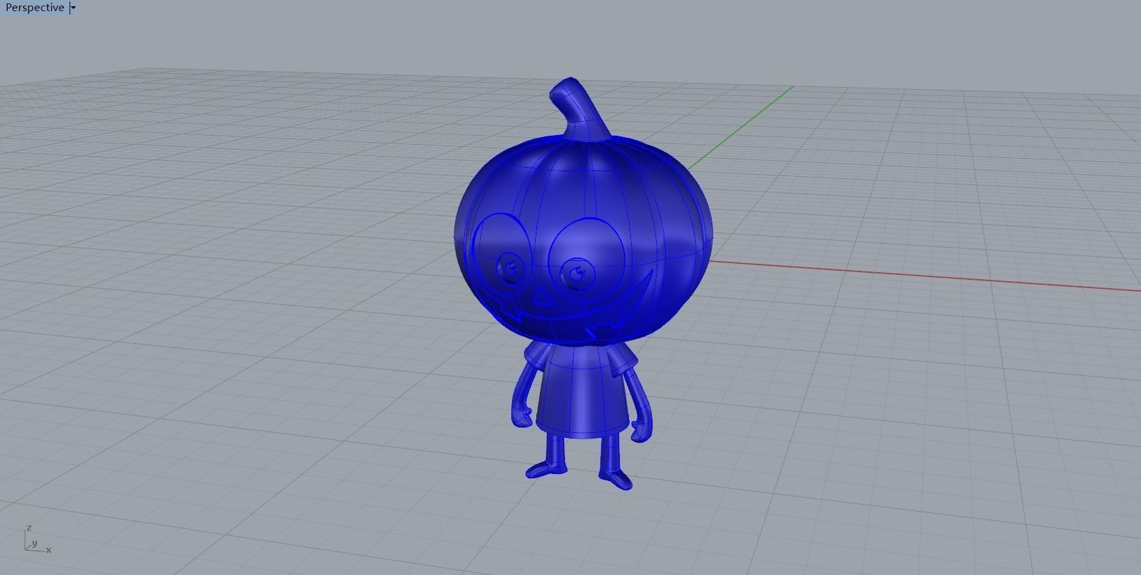 Halloween Pumpkin Man 3D print model_2