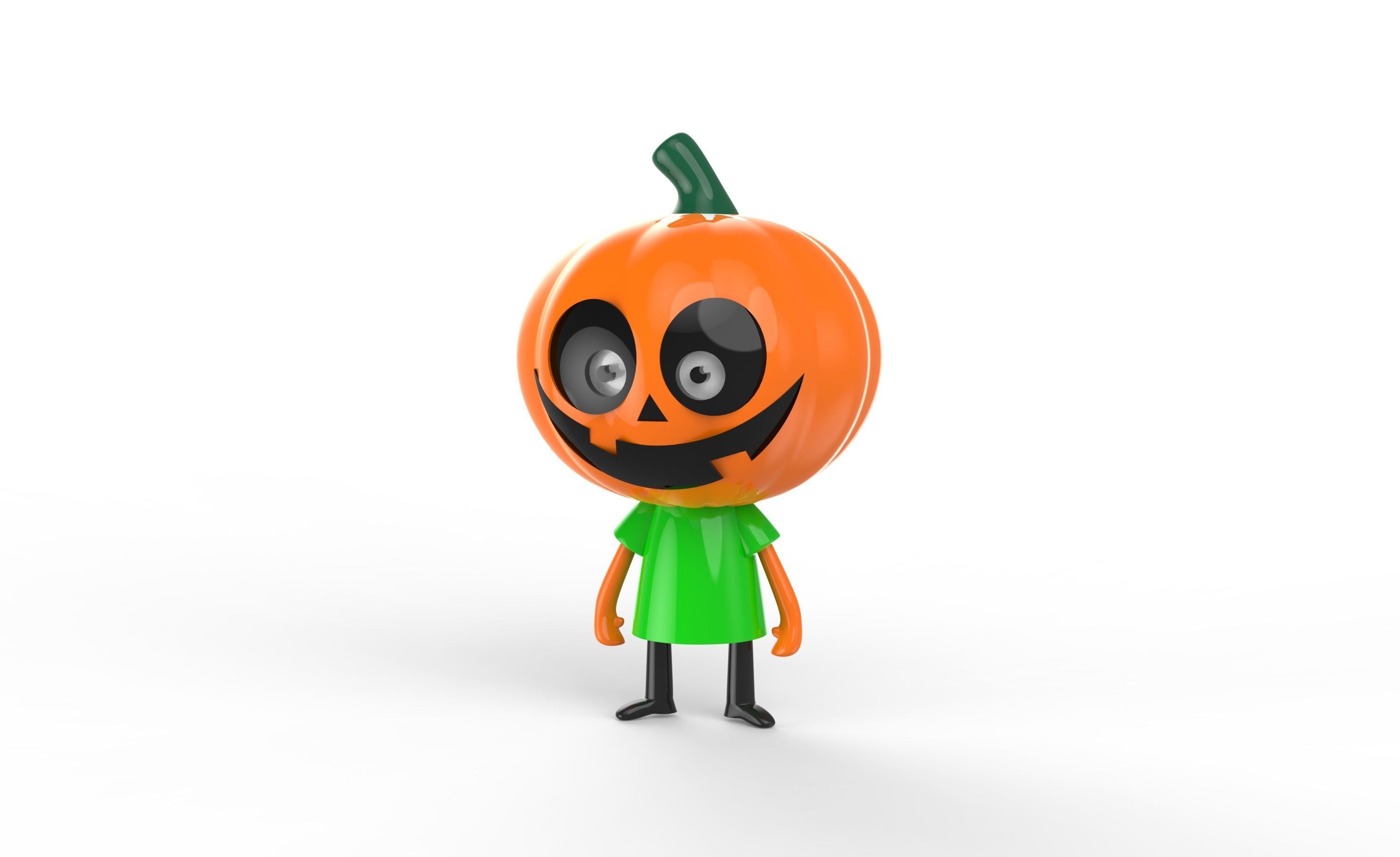 Halloween Pumpkin Man 3D print model_6