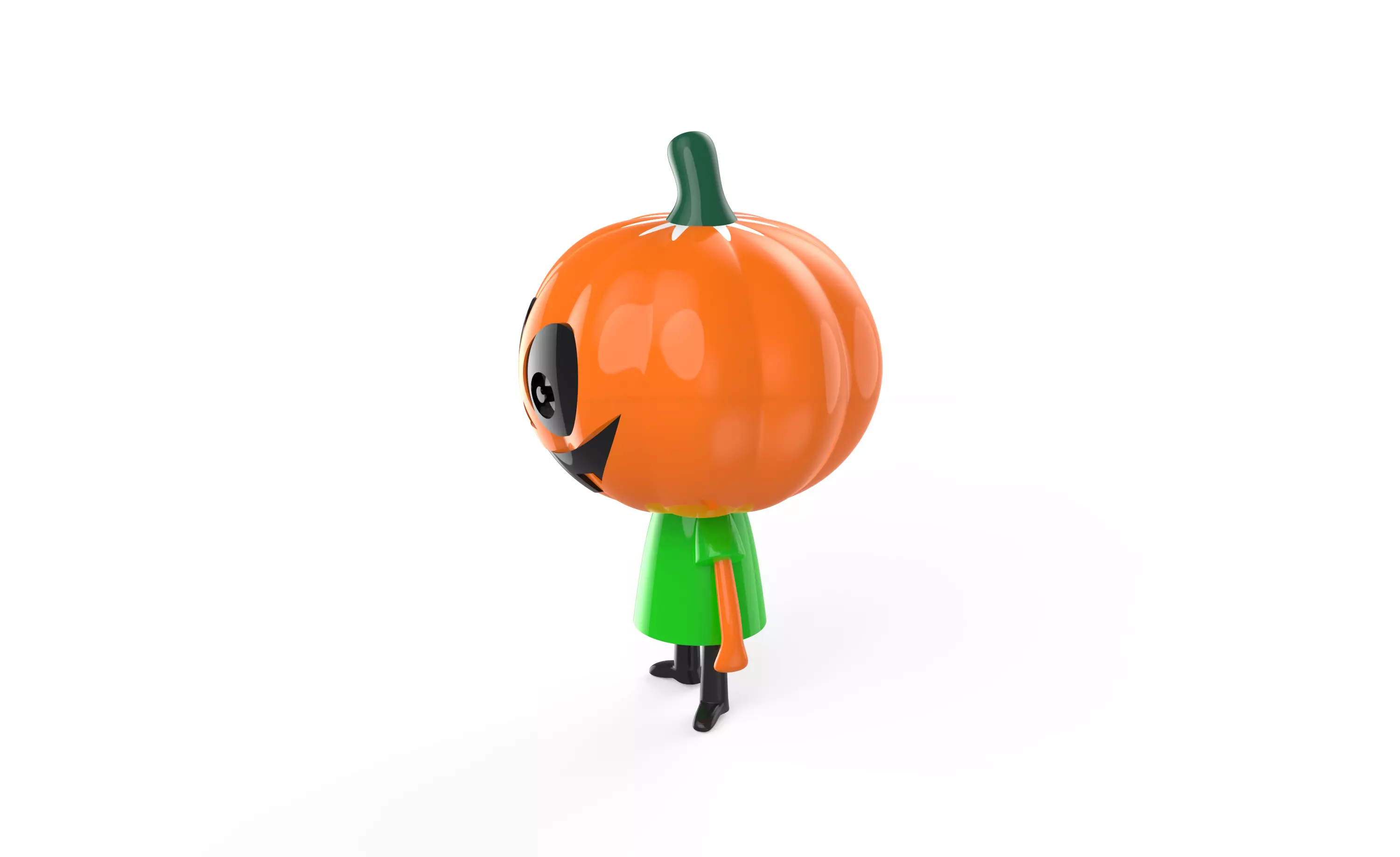 Halloween Pumpkin Man 3D print model_0