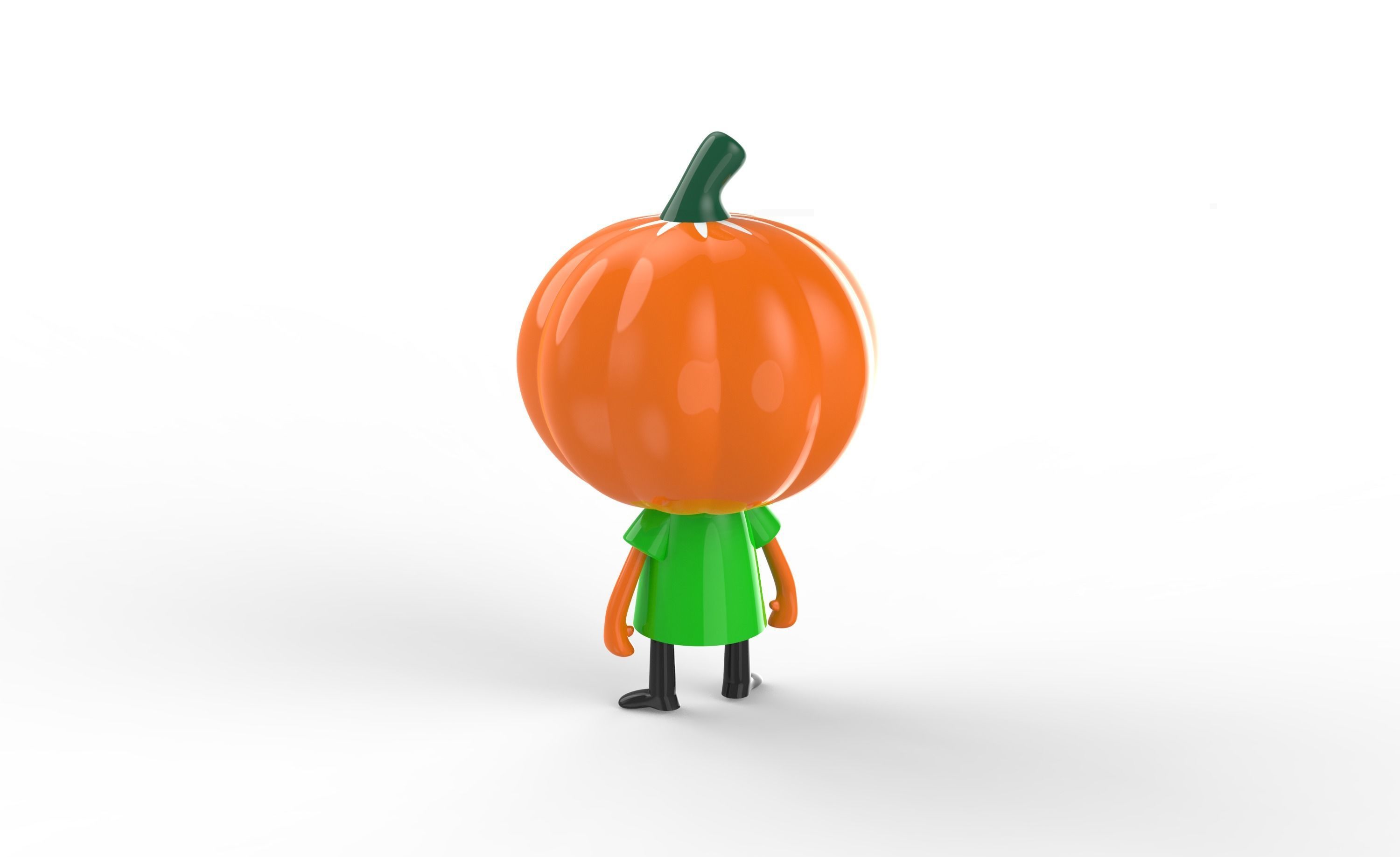 Halloween Pumpkin Man 3D print model_5