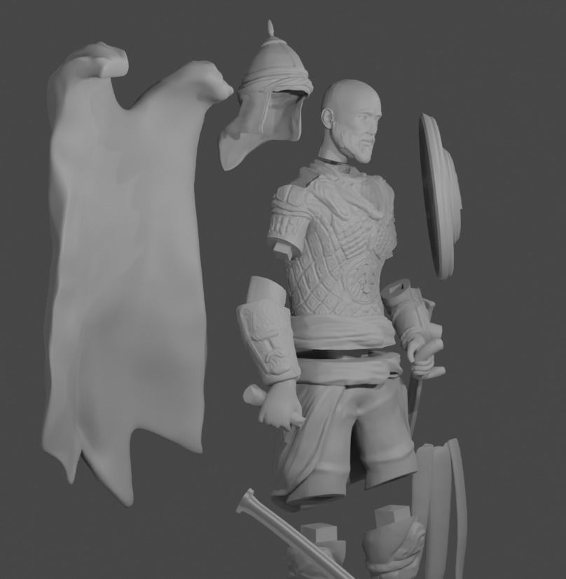 Seljuk state soldier  3D print model_2