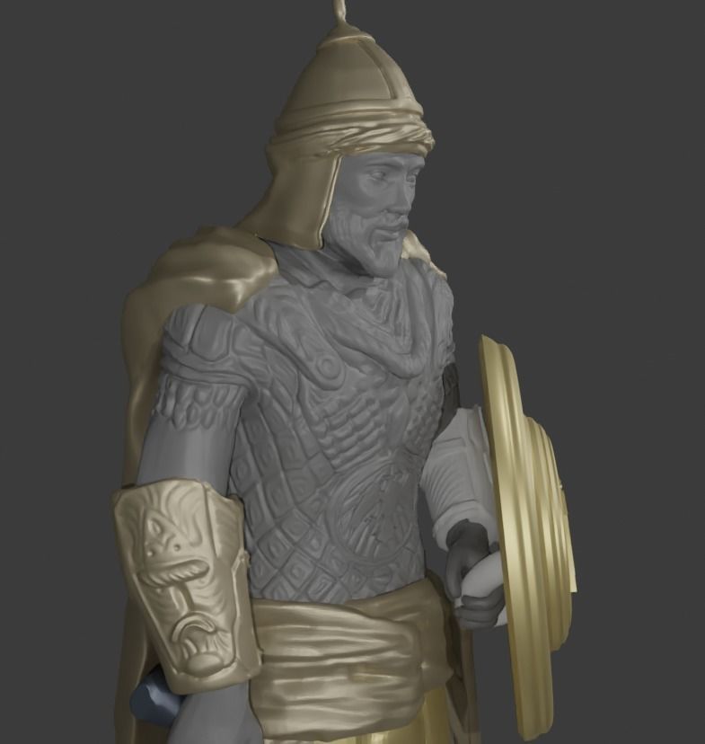Seljuk state soldier  3D print model_1