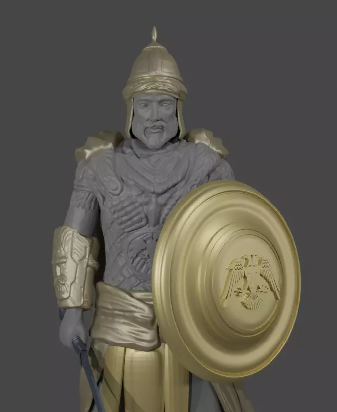 Seljuk state soldier  3D print model_0