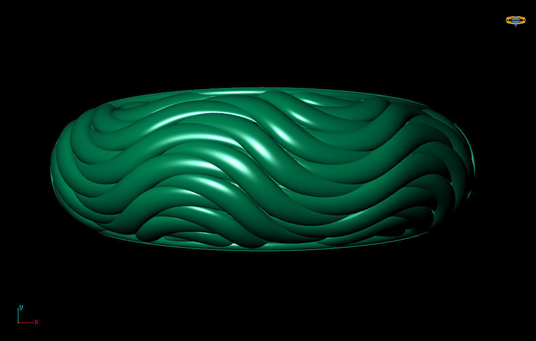 HANA woman ring 3D print model_2