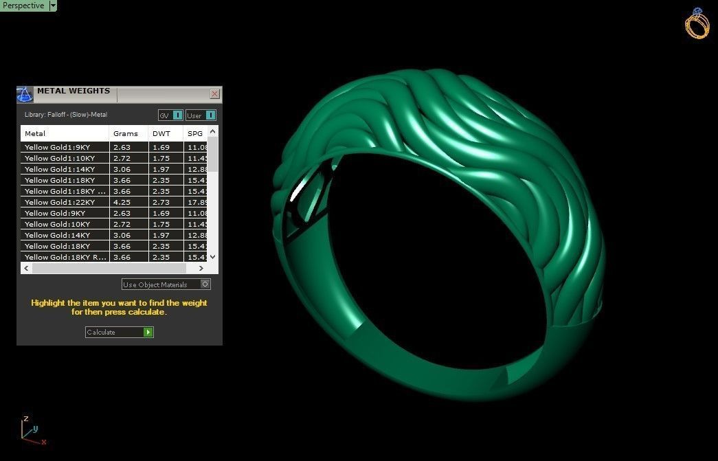 HANA woman ring 3D print model_9