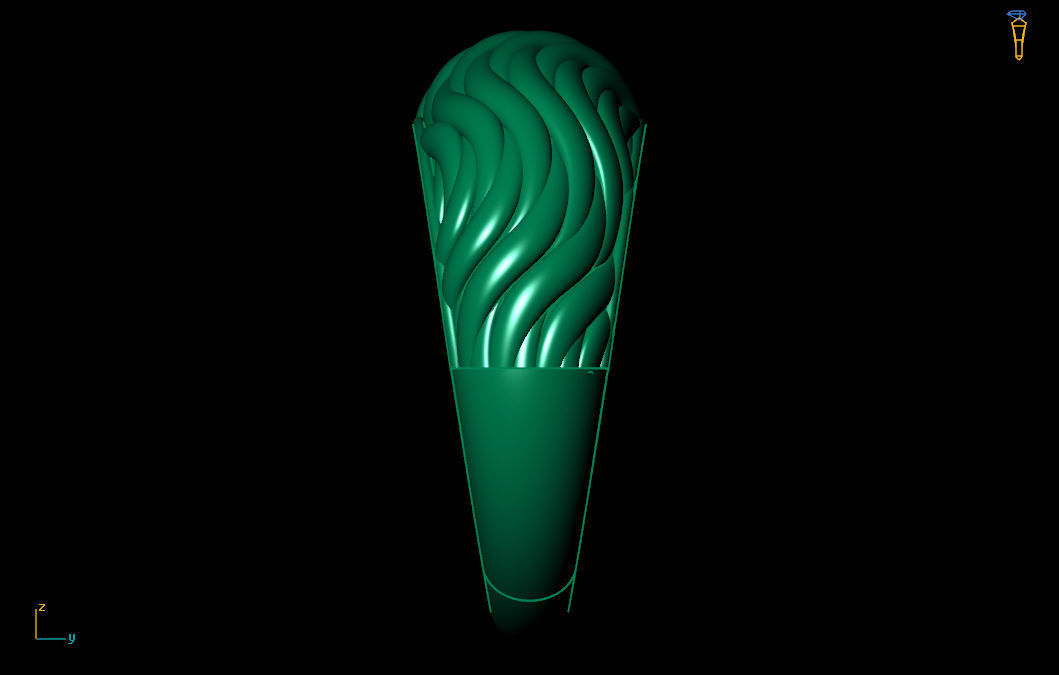 HANA woman ring 3D print model_4