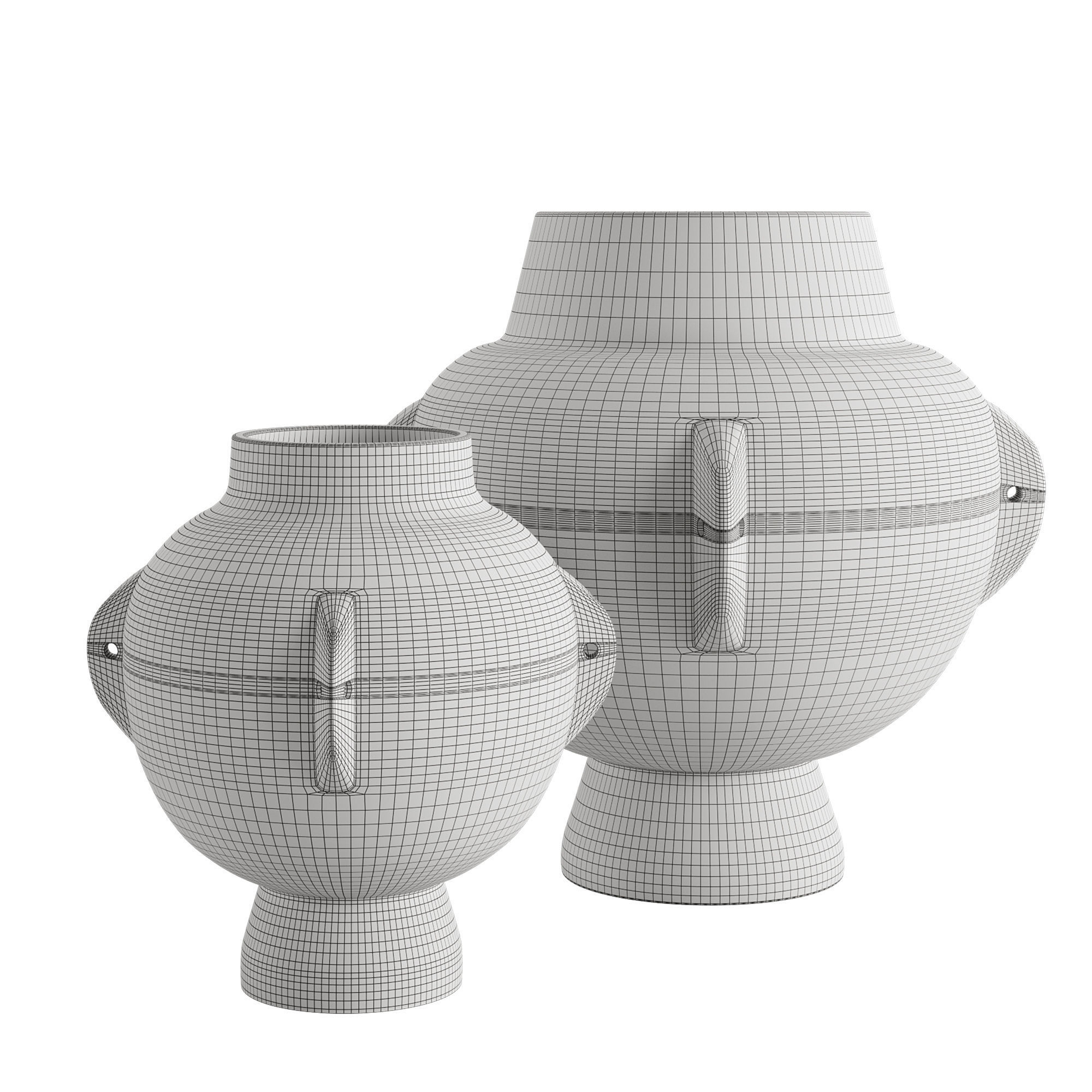 Handcrafted Marble Vessel 3D model_2