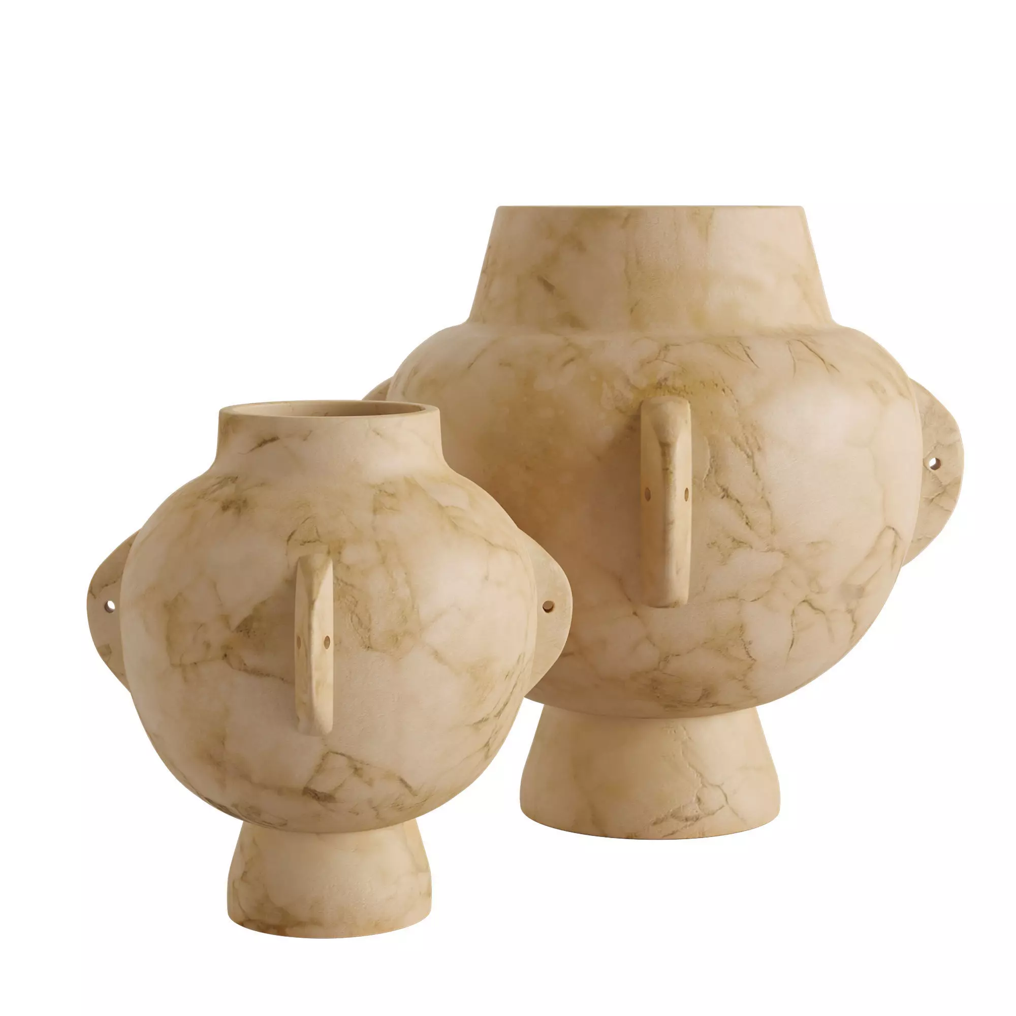 Handcrafted Marble Vessel 3D model_0