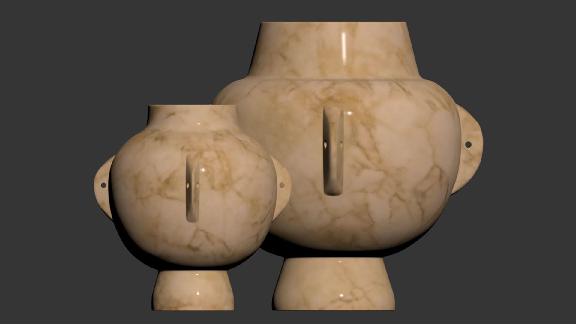 Handcrafted Marble Vessel 3D model_3