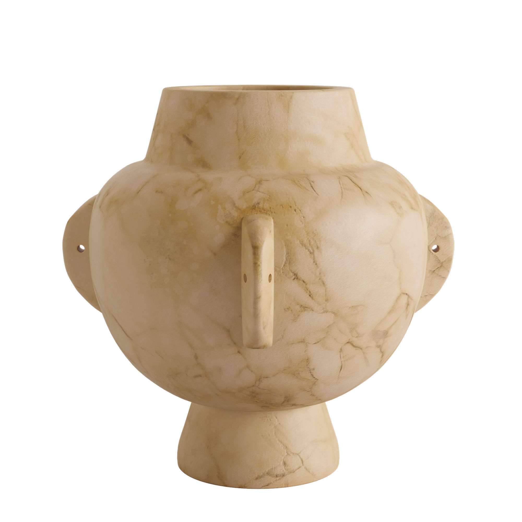 Handcrafted Marble Vessel 3D model_1